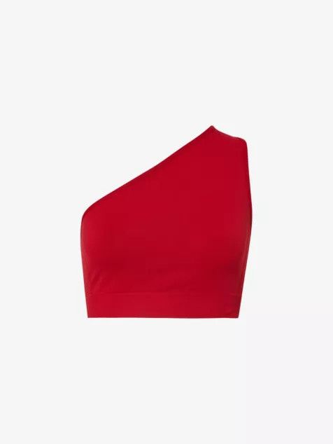 o1y0126 One-Shoulder Tank Top in Red