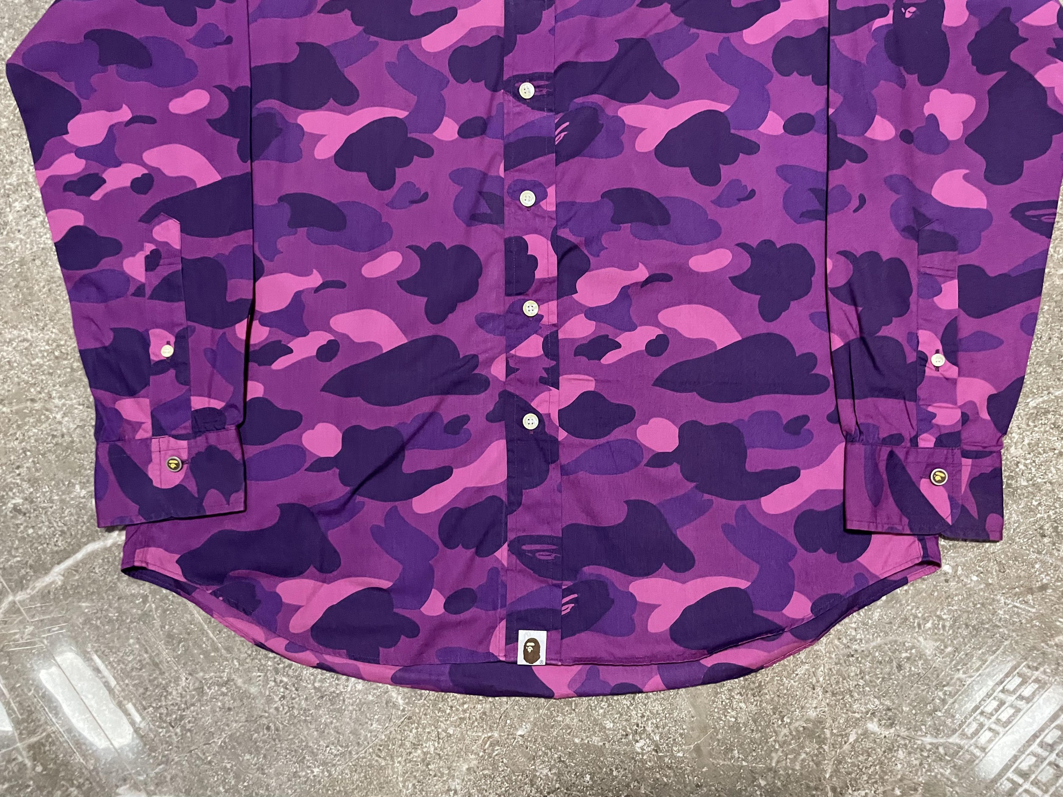 Bape Vintage Bape Purple Camo Button Up Size US M / EU 48-50 / 2 - 3 Thumbnail