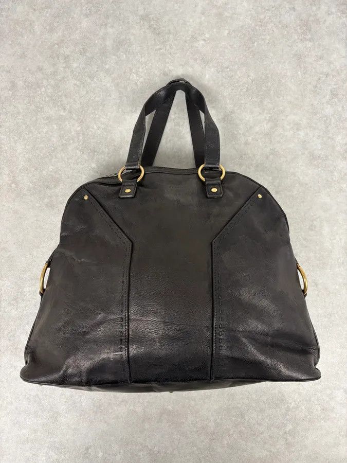 Yves Saint Laurent 2000s Yves Saint Laurent Star Black Shiny Leather Handle Bag Size ONE SIZE - 6 Thumbnail