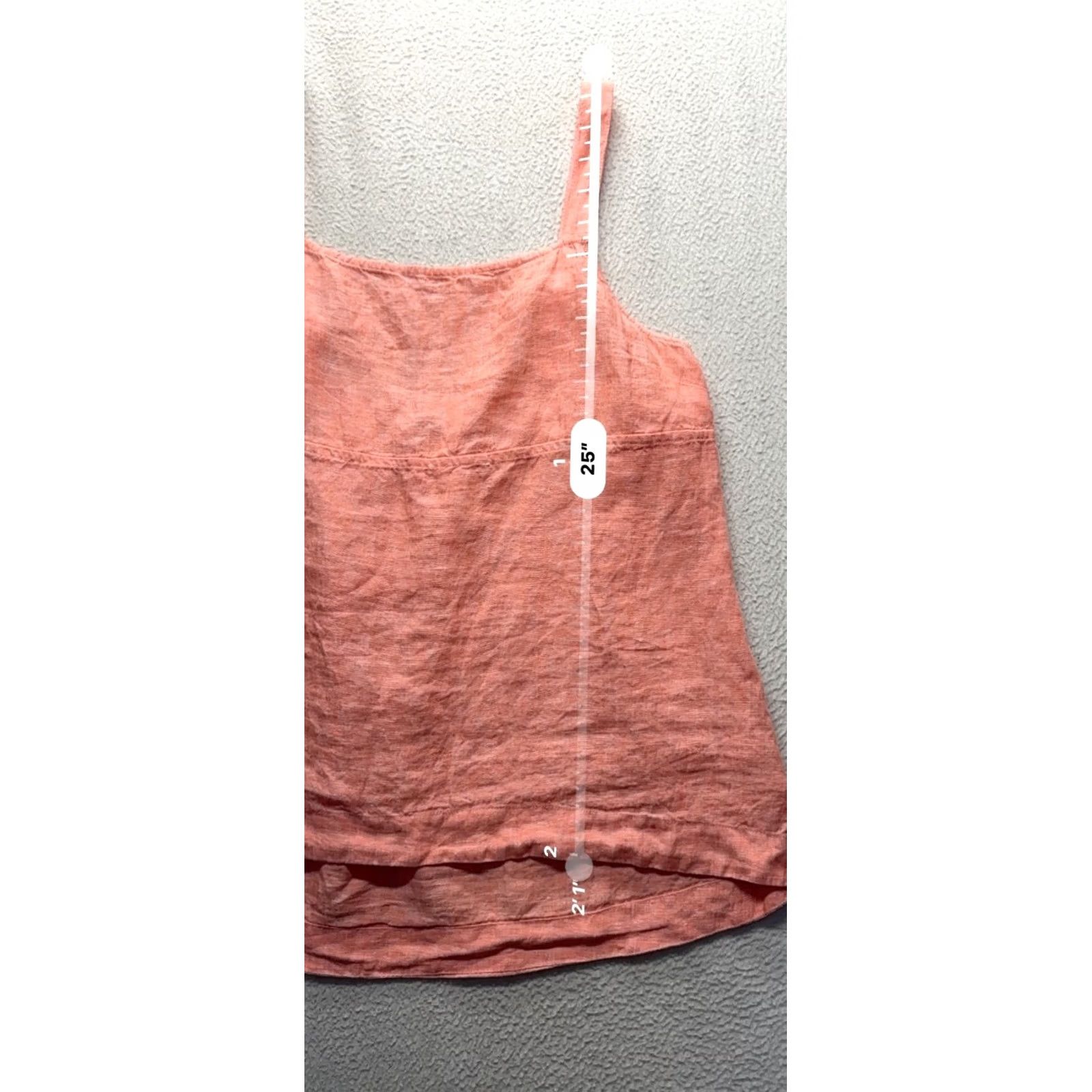 Athleta Athleta Coral Linen Tank Top Adjustable Straps Lightweight Large 25” #9732 Size L / US 10 / IT 46 - 6 Thumbnail