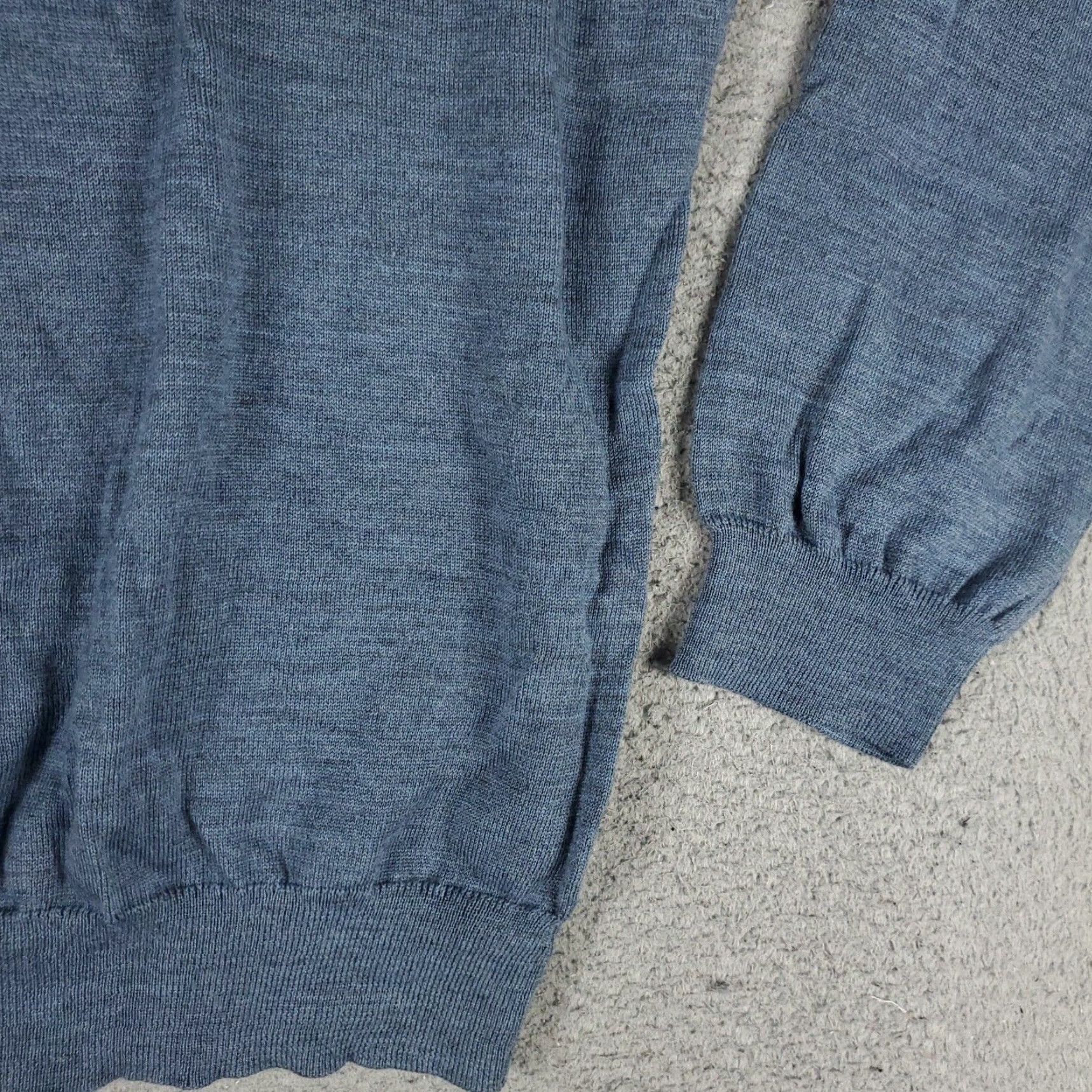 Brooks Brothers Brooks Brothers Mens XL Extra Large Blue Italian Merino Wool Sweater Collared Size US XL / EU 56 / 4 - 4 Thumbnail