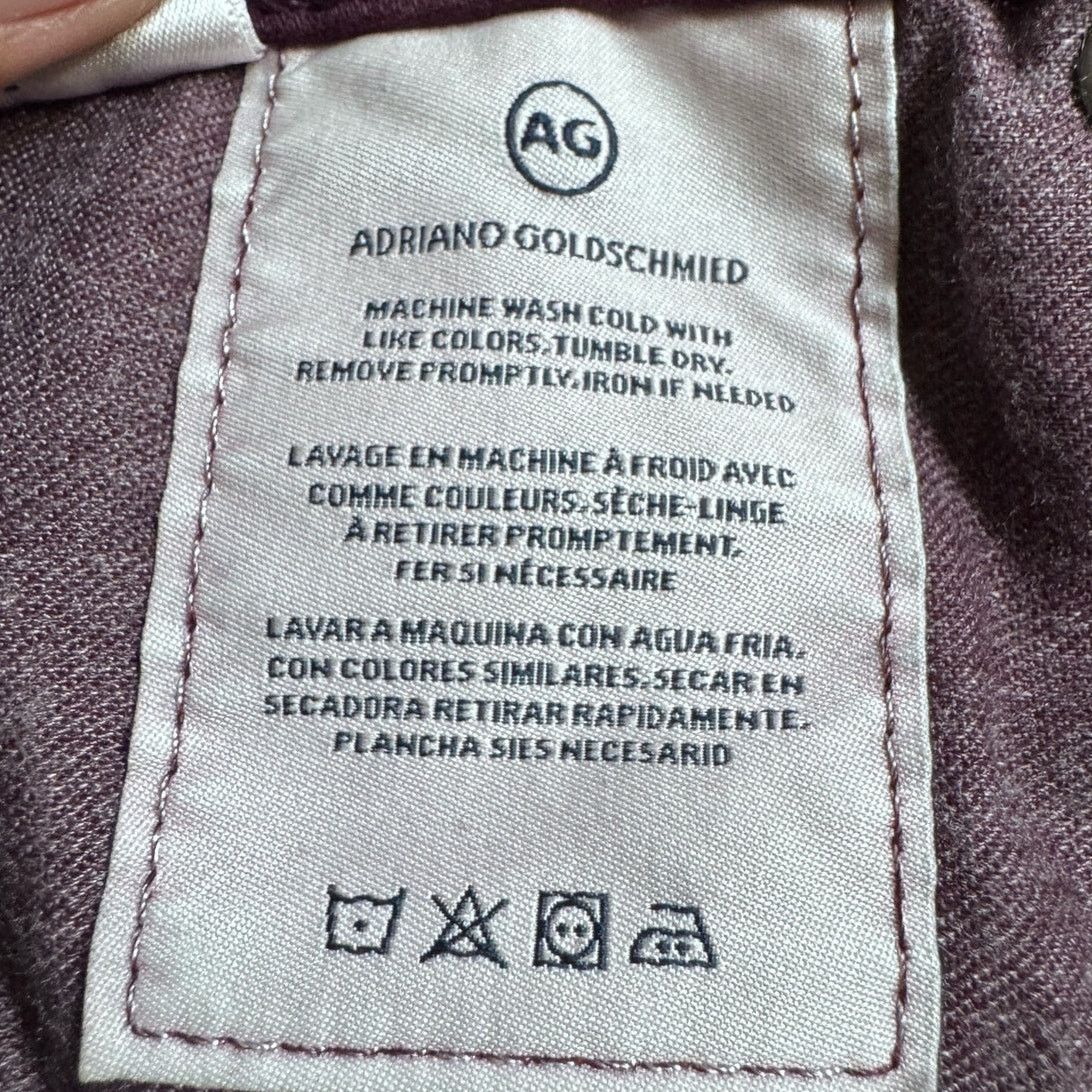 AG Adriano Goldschmied Adriano Goldschmied AG Farrah High-Rise Skinny Jeans Maroon Size 26" / US 2 / IT 38 - 6 Thumbnail
