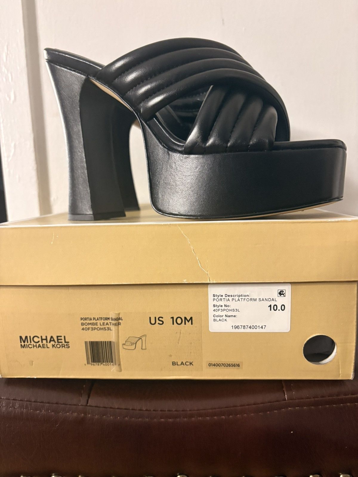 Michael Kors Michael Kors quilted, block heel, platform sandals Size US 10 / IT 40 - 2 Thumbnail