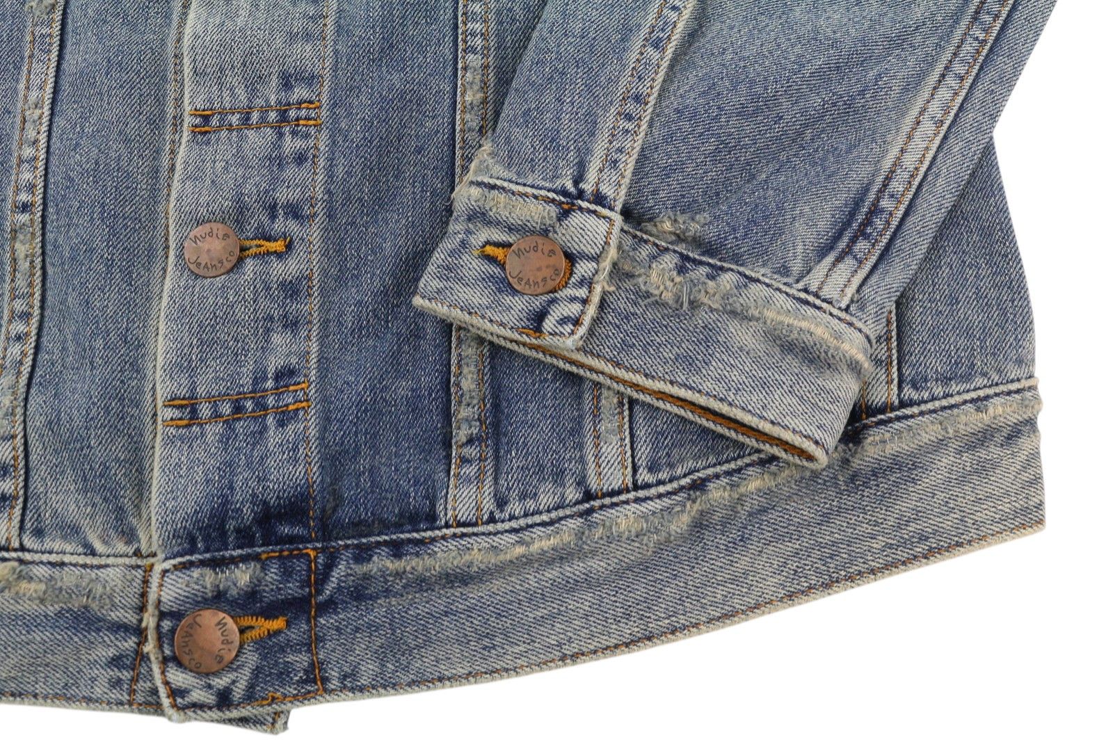 Nudie Jeans BILLY M Shimmering Indigo Button-Up Distress Denim 85887 Size US M / EU 48-50 / 2 - 4 Thumbnail