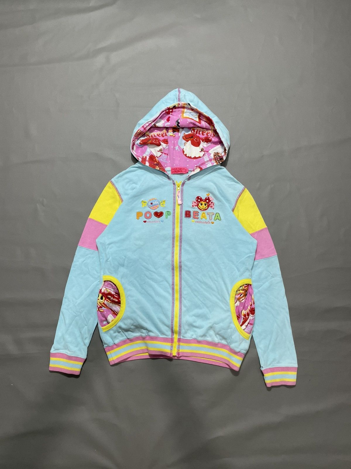 y2k❤️00s HYSTERIC GLAMOUR バタフライ ロゴ ジャージ Hysteric Glamour Japanese y2k pop art Beata zip Hoodie | Grailed