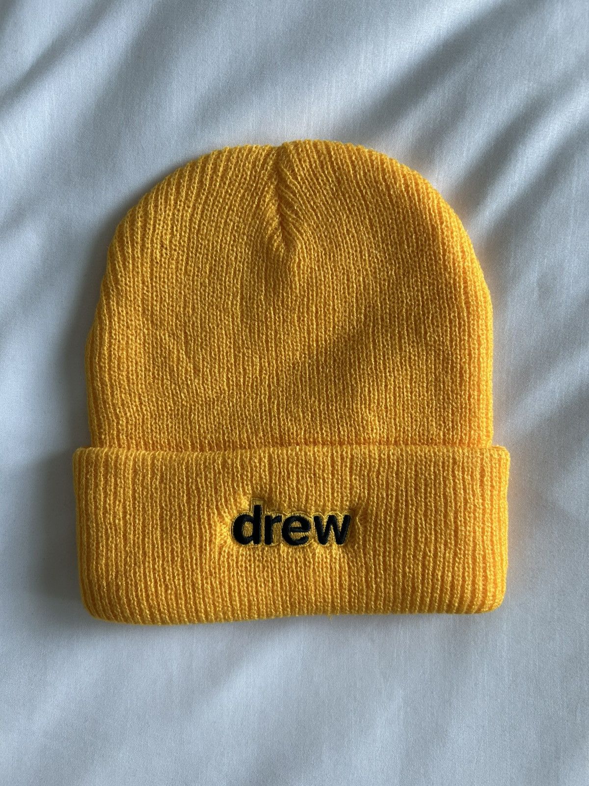 Drew House × Justin Bieber Drew House Secret Waffle Beanie Golden Yellow Size ONE SIZE - 1 Thumbnail