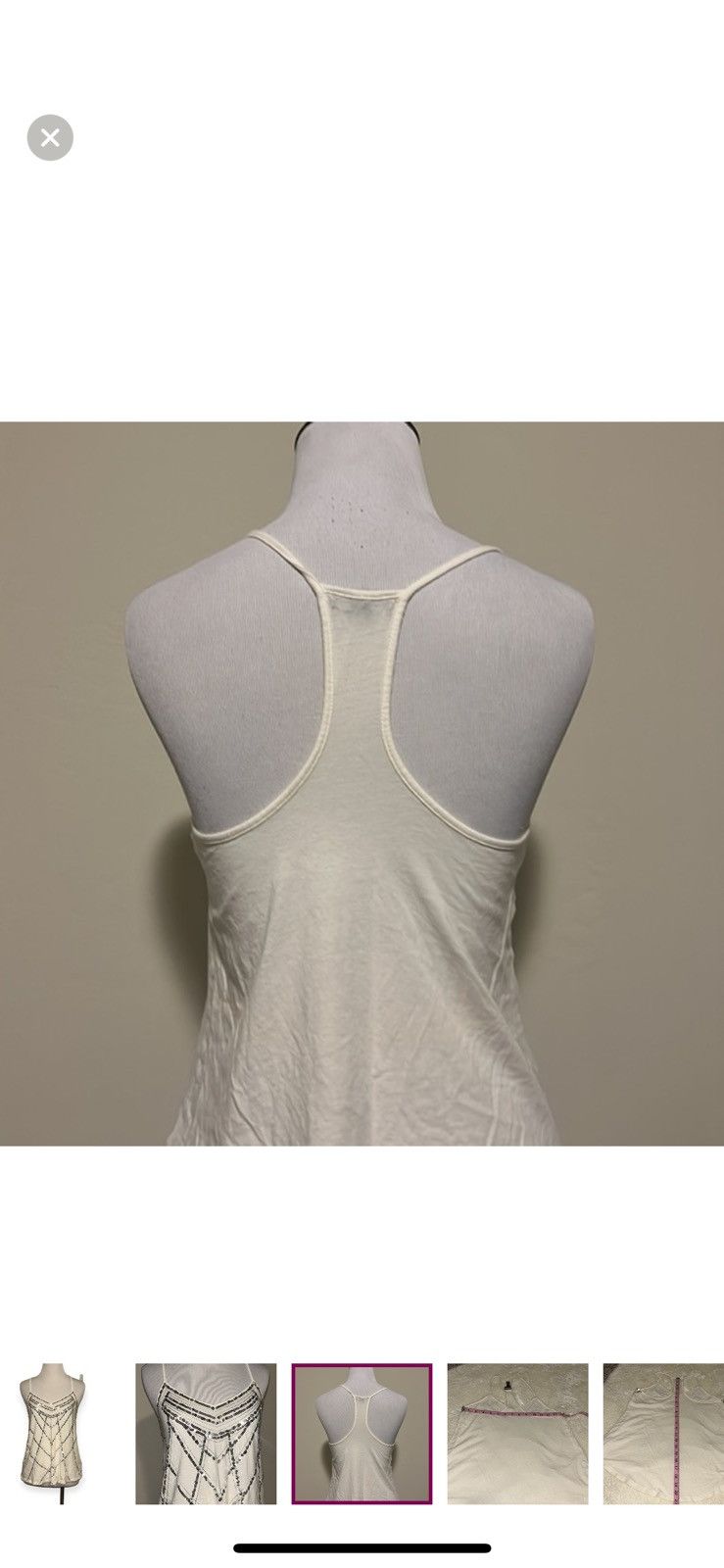 Express Express XS white sequin tank top Size XS / US 0-2 / IT 36-38 - 2 Thumbnail