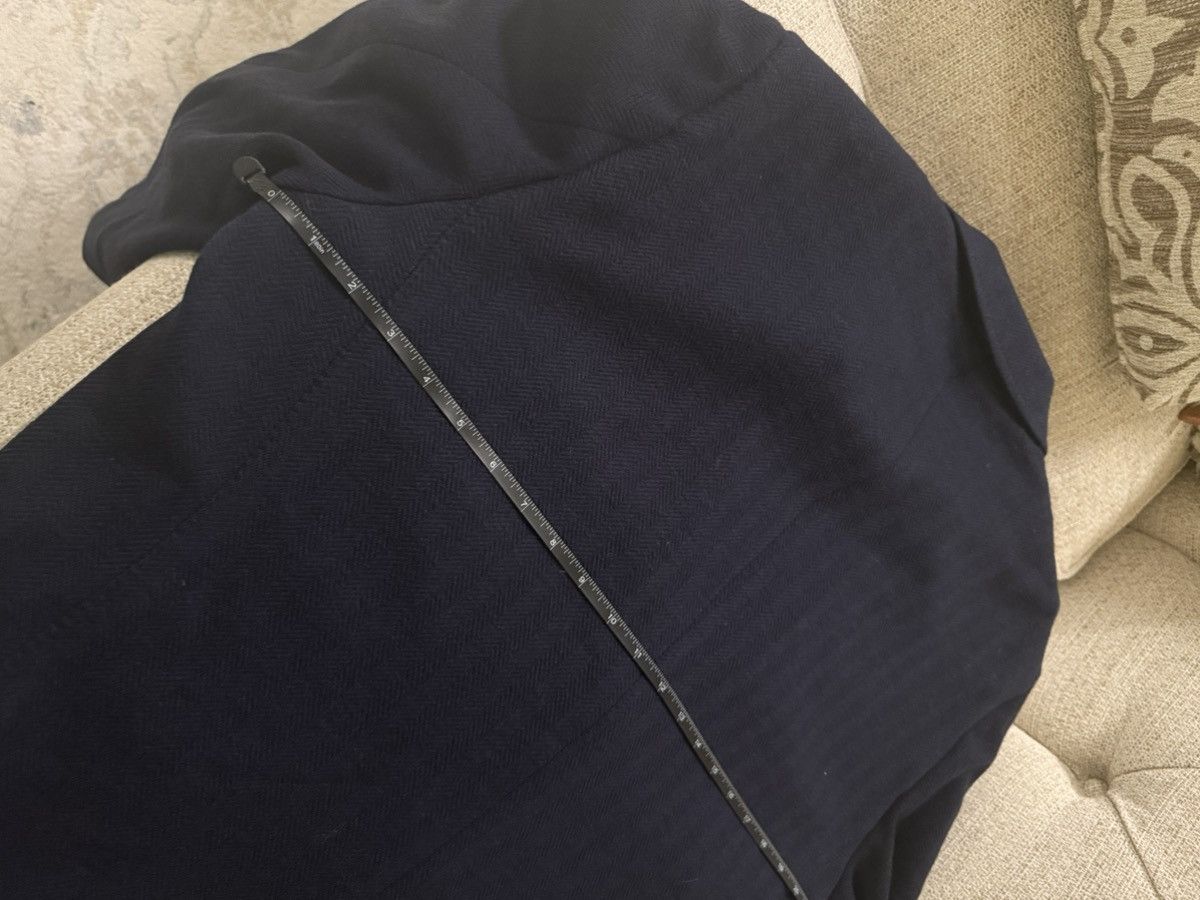 Drake's Drakes Navy Herringbone jacket blazer Size 46R - 18 Thumbnail