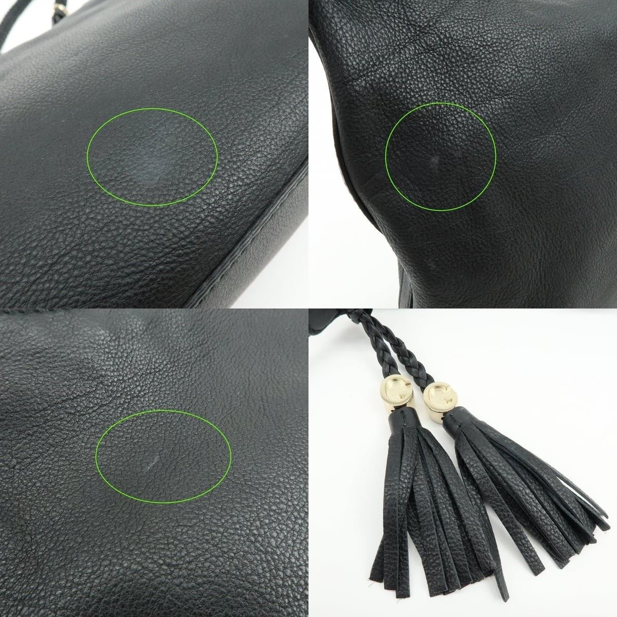 Gucci Gucci Marrakech Leather Shoulder Bag Black Size ONE SIZE - 6 Thumbnail