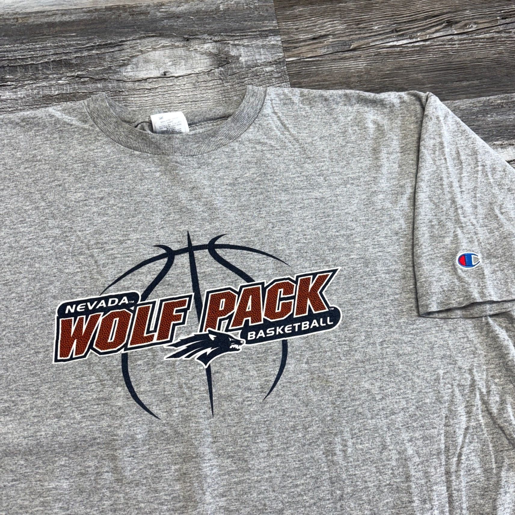Champion VINTAGE Champion Nevada Wolf Pack NCAA Gray Mens 2XL Basketball T-shirt Size US XXL / EU 58 / 5 - 2 Thumbnail