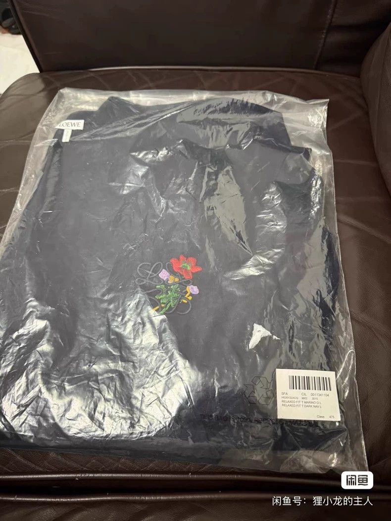 Loewe LOEWE Men's cotton loose fit floral Anagram embroidered T- Size US XL / EU 56 / 4 - 4 Thumbnail