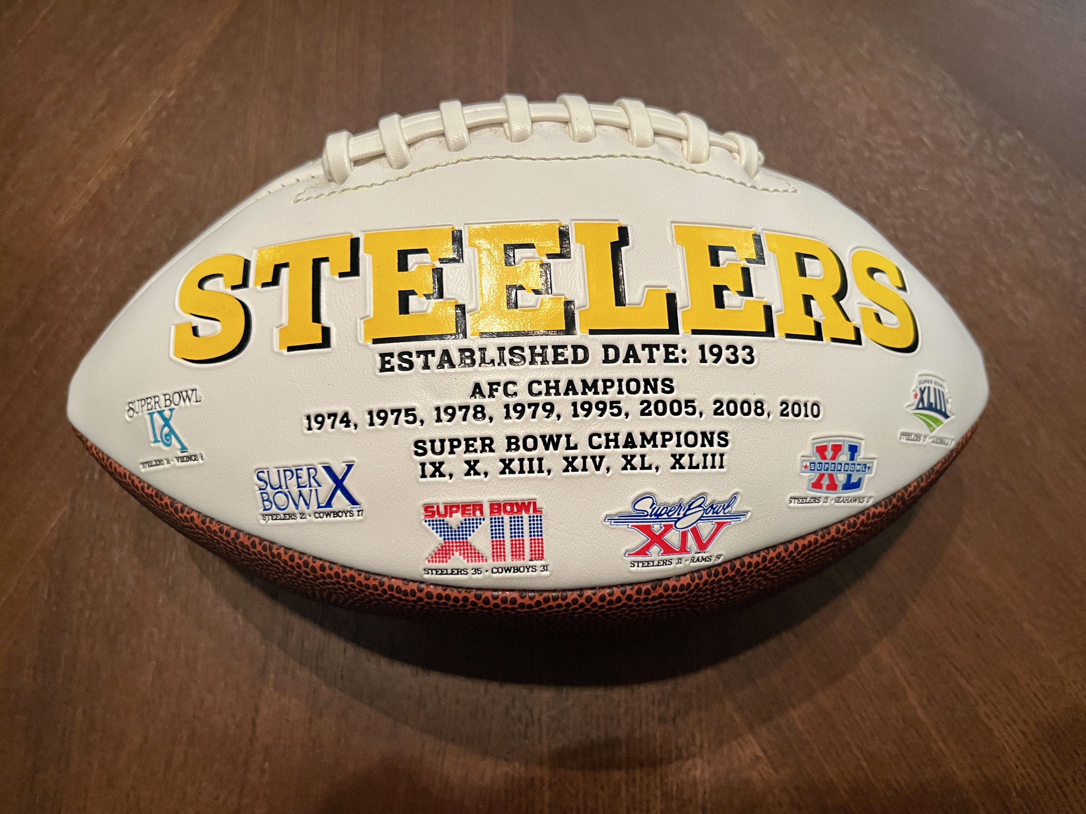 Champion Steelers 90s Vintage Barry Foster Signed Jersey & Ball Set Size US M / EU 48-50 / 2 - 5 Thumbnail