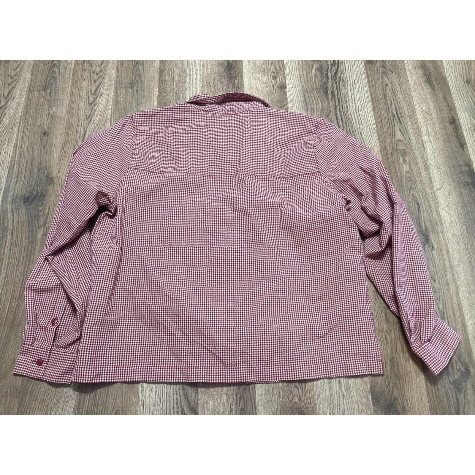 Vintage Christopher & Banks Shirt Women’s L Red White Long Sleeve Button Up Size L / US 10 / IT 46 - 2 Thumbnail