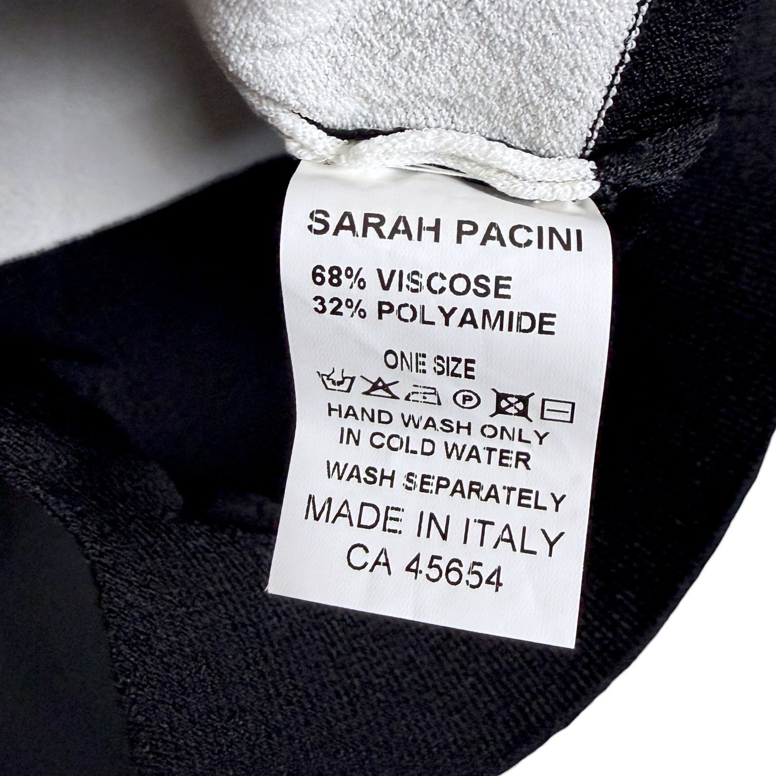 Sarah Pacini Sarah Pacini Italy Black White Striped Cropped Knit Top OS Size ONE SIZE - 6 Thumbnail