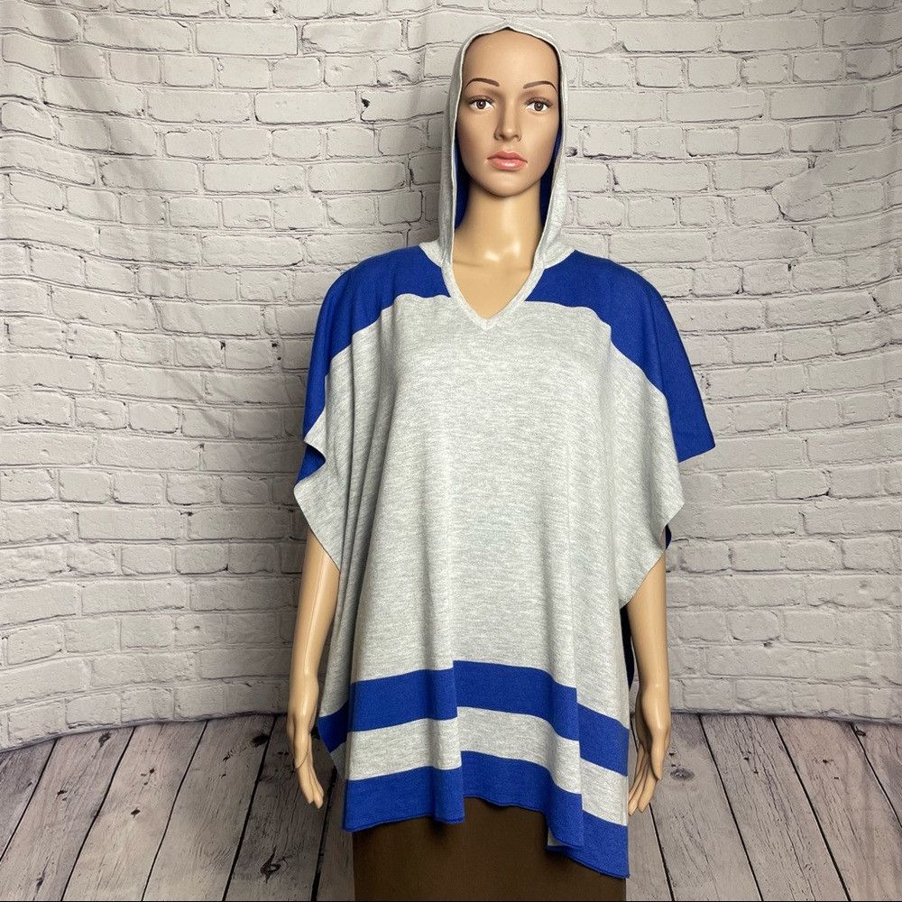 Other NWT New $238 Kokun Bamboo Cashmere Grey Blue Hooded Double- Size S / US 4 / IT 40 - 2 Thumbnail