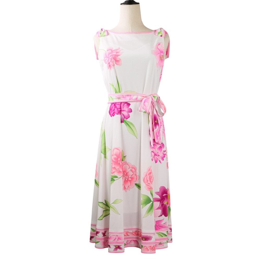 Other Other LEONARD Flower Print Kankan Stretch Dress Others Dresses DUTY FREE for USA Size ONE SIZE - 1 Thumbnail