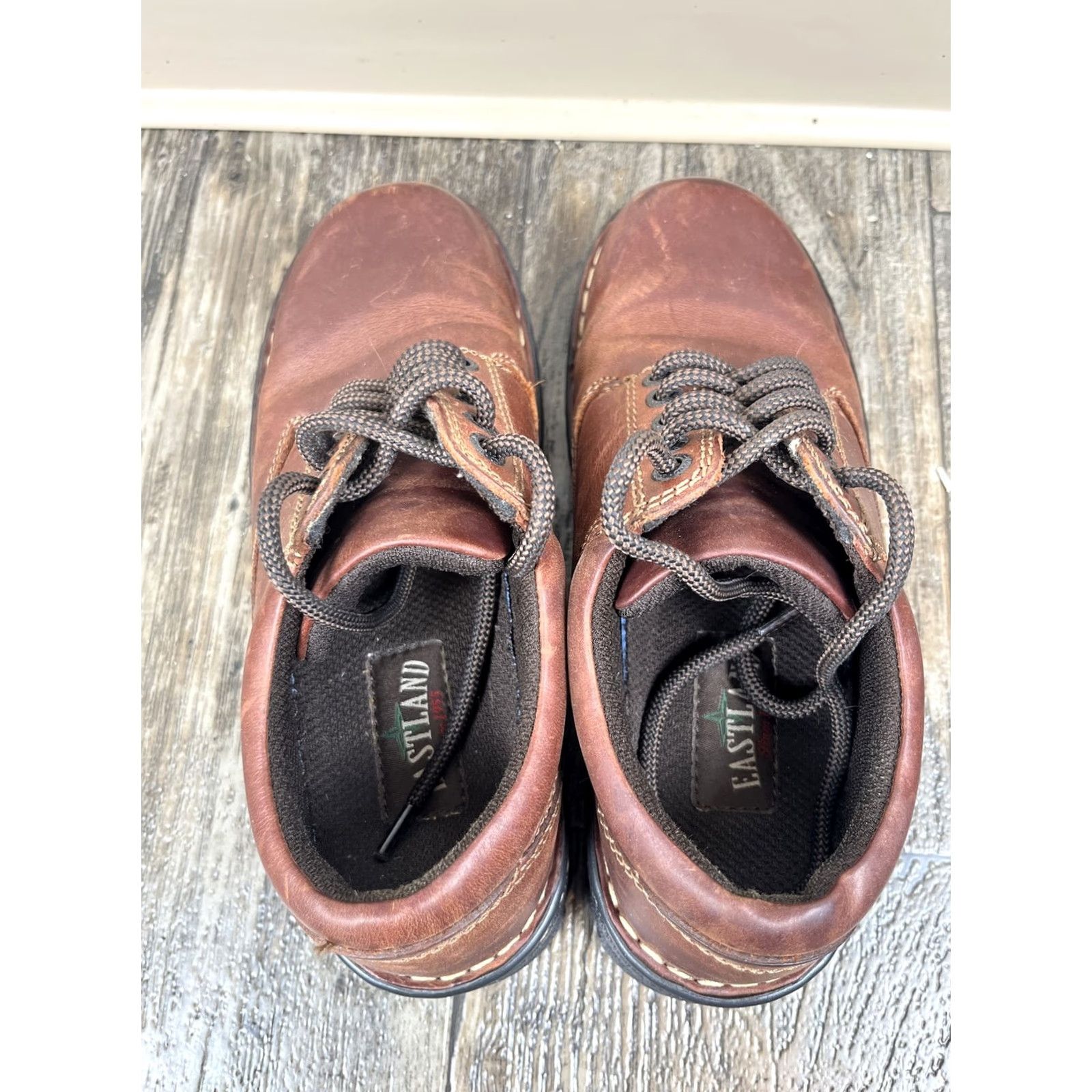 Eastland EASTLAND Shoes Womens 6M Leather Oxford Dress Brown 3585-18 Y2K Flat Loafer Comfort Brown Women Size M / US 6-8 / IT 42-44 - 4 Thumbnail