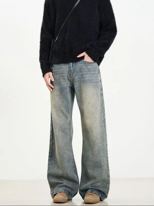 Japanese Brand Masaki x Juri Men's vintage washed distressed flared jeans Size US 32 / EU 48 - 7 Thumbnail