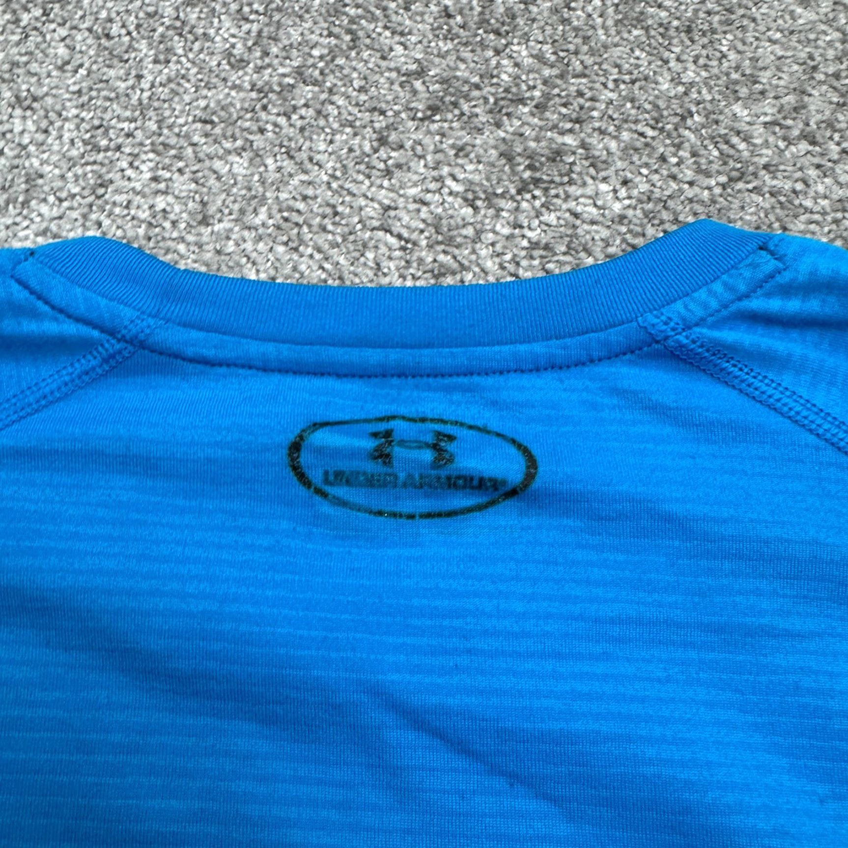Under Armour VINTAGE? Wait, item is Not Vintage. So: Under Armour T-Shirt Mens Medium Blue Short Sleeve Crew Neck Athletic Tee Size US M / EU 48-50 / 2 - 4 Thumbnail