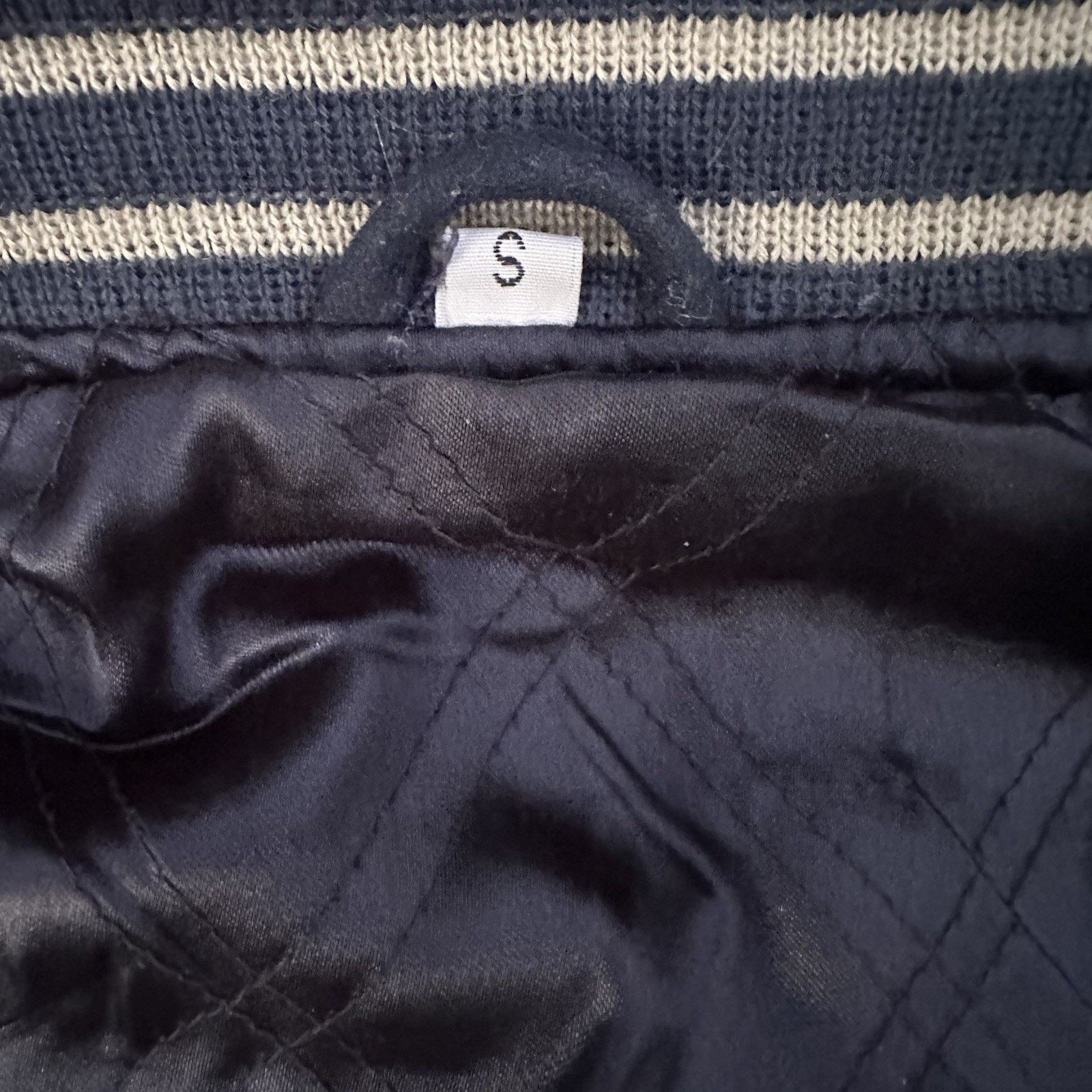 Quiksilver × Vintage Vintage 90s Quiksilver Navy Blue Wool Varsity Jacket Small Size US S / EU 44-46 / 1 - 6 Thumbnail