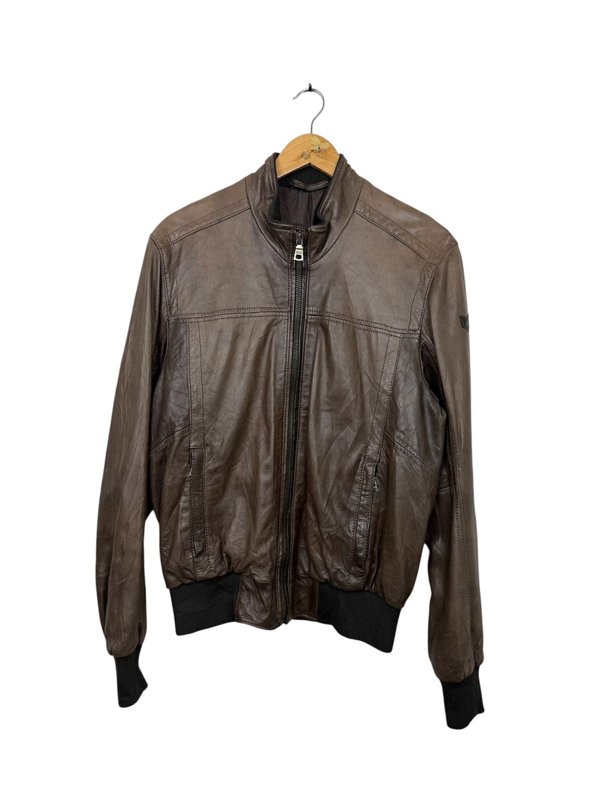 GAS GAS Italy “Vera Pelle” Premium Leather Bomber Jacket Size US L / EU 52-54 / 3 - 1 Thumbnail