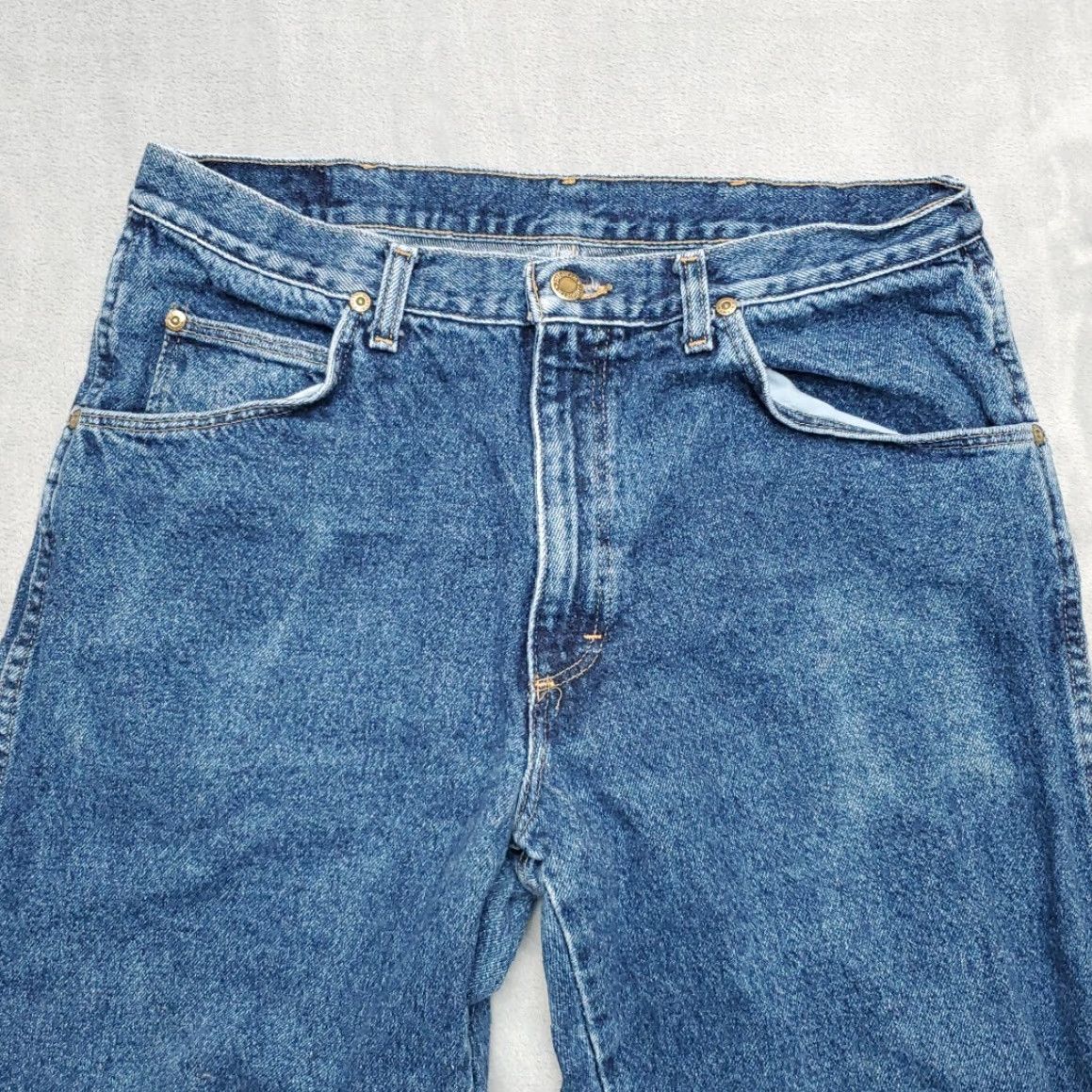 Wrangler VINTAGE Wrangler Jeans Mens 34x30 Blue Denim Premium Quality Comfort Made in USA Size US 34 / EU 50 - 3 Thumbnail