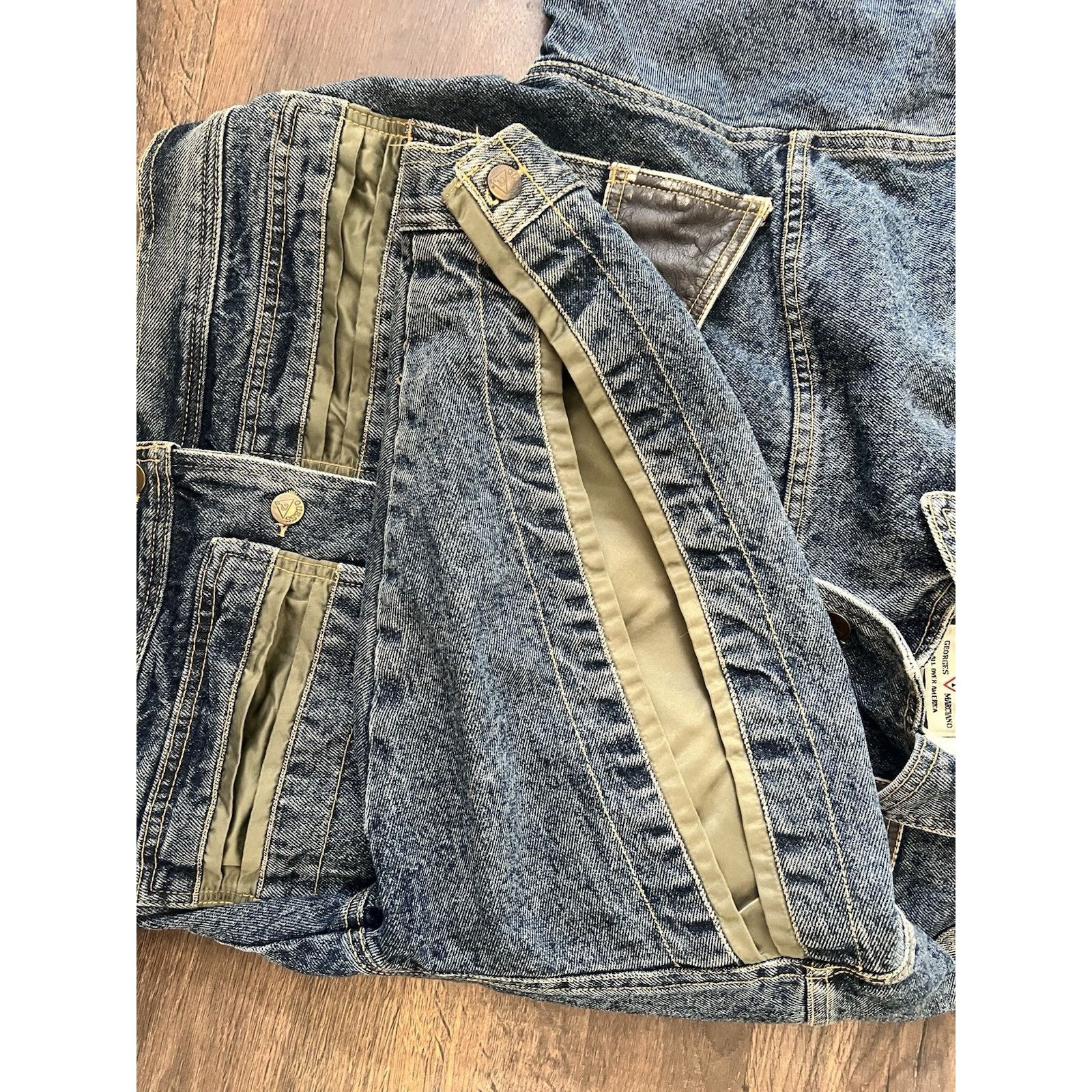 Guess Vintage 1980’s Guess Military Flight Denim Size Small Jacket Size US S / EU 44-46 / 1 - 6 Thumbnail