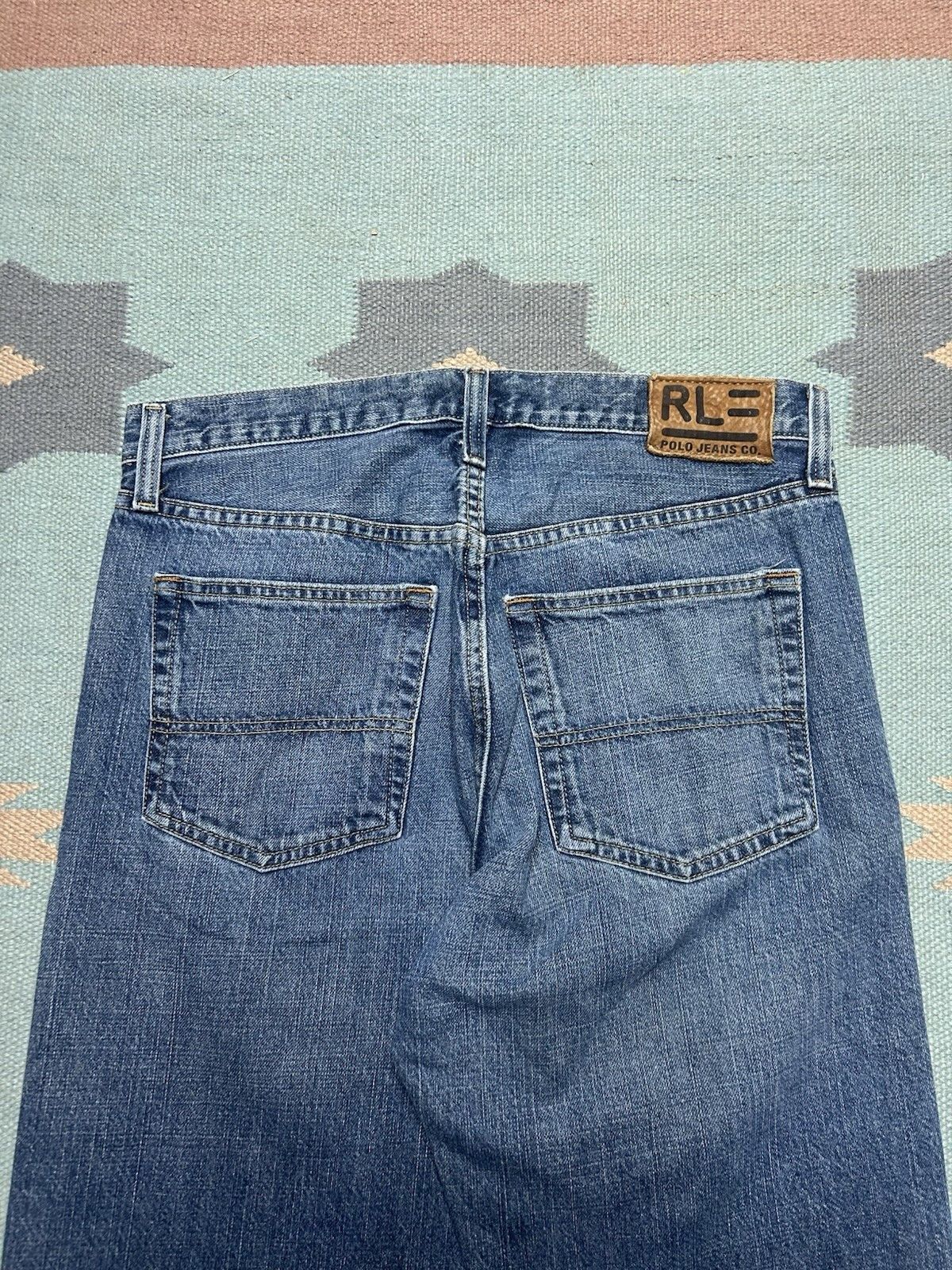 Vintage Vtg Ralph Lauren jeans Hayden relaxed straight blue 32x32 Size US 32 / EU 48 - 9 Thumbnail
