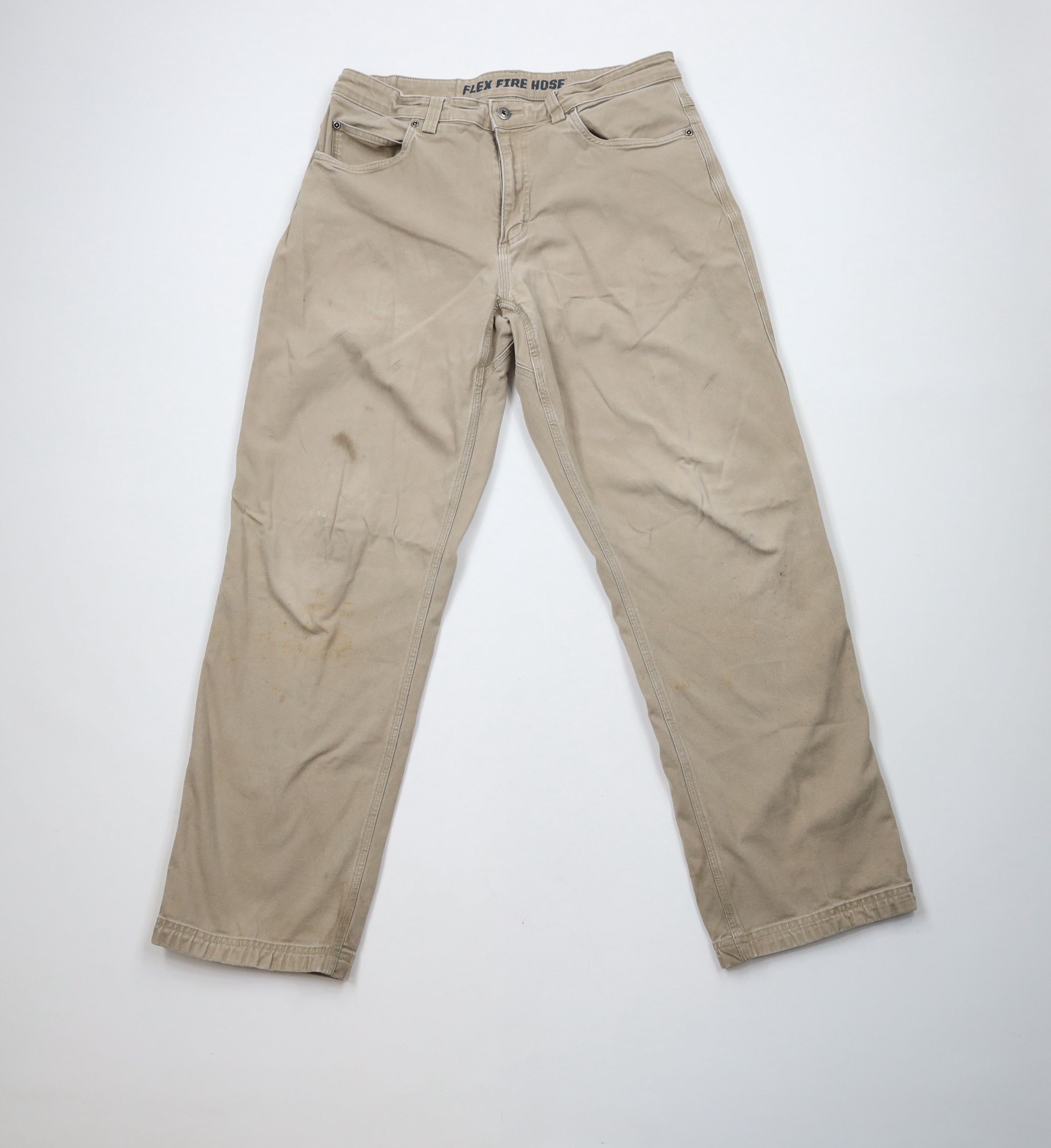 Duluth Trading Company × Vintage Duluth Trading Co Flex Fire Hose Dungaree Pants Beige Size US 34 / EU 50 - 1 Thumbnail