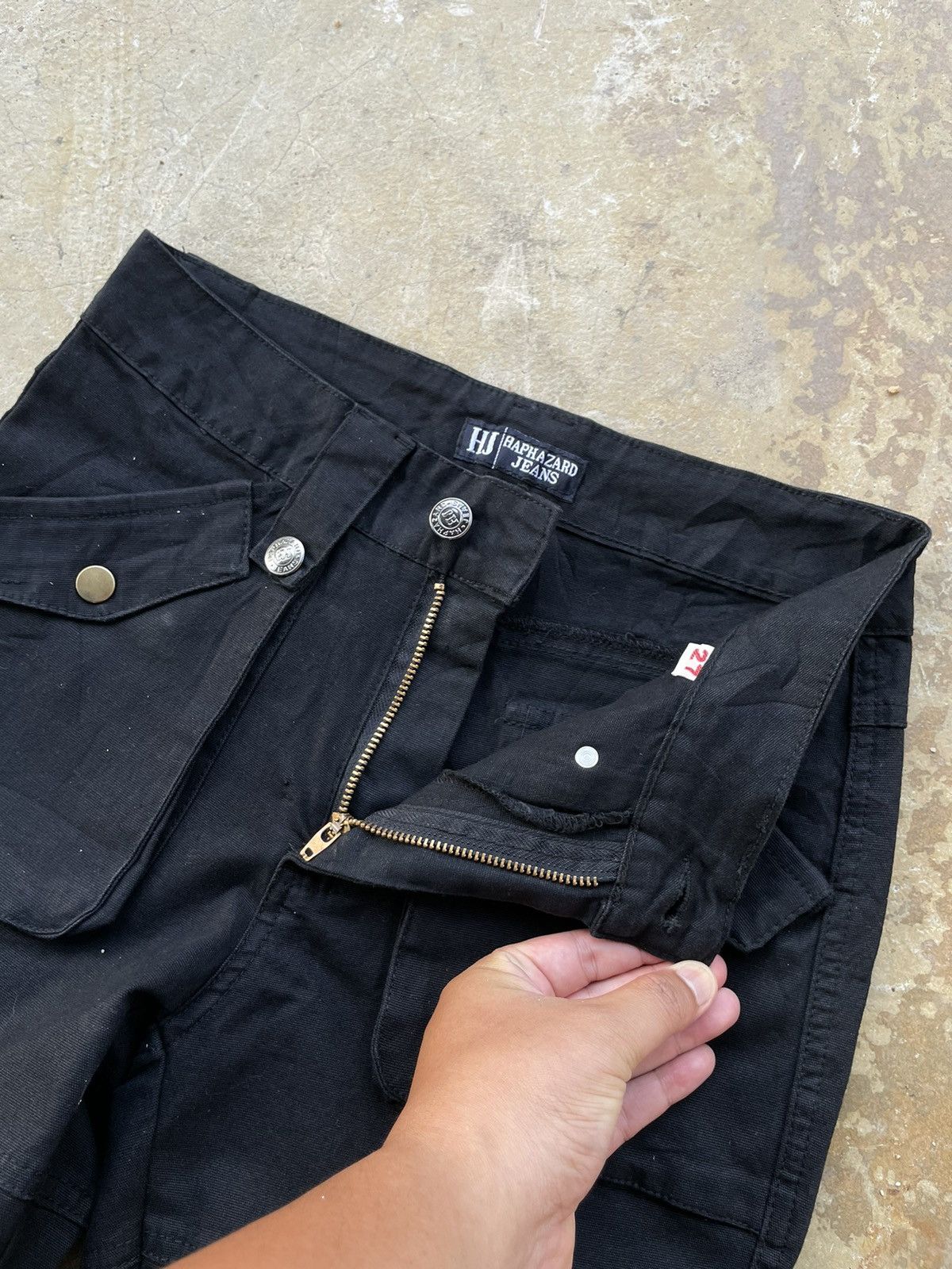 If Six Was Nine Japanese Brand Multipocket Tactical Cargo Flared Pant Size US 27 - 7 Thumbnail