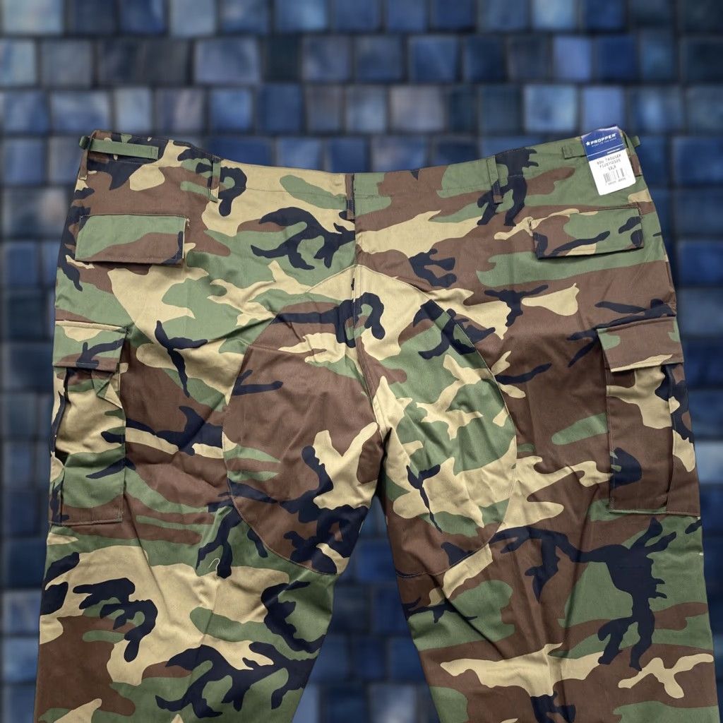 VINTAGE Propper Woodland Camo Trouser Combat Uniform BDU Button Fly Pants 6XLR Men