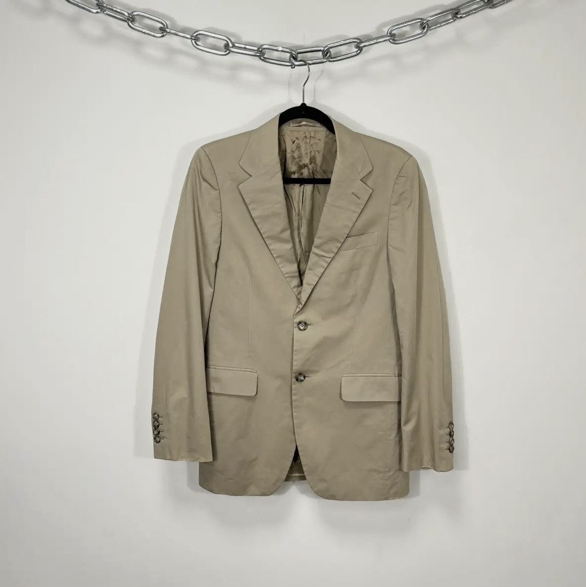 Prada × Vintage Prada Men's Cotton 2-Buttons Classic Formal Blazer Jacket Size 44R - 1 Thumbnail