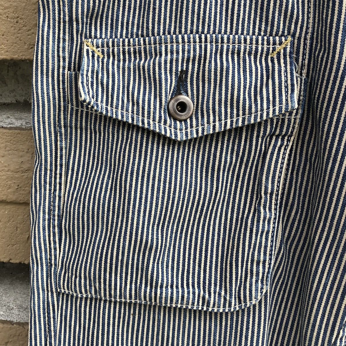 Japanese Brand Vintage TROUSERS MEN’S Striped Hikory Bush Pants Size US 32 / EU 48 - 3 Thumbnail