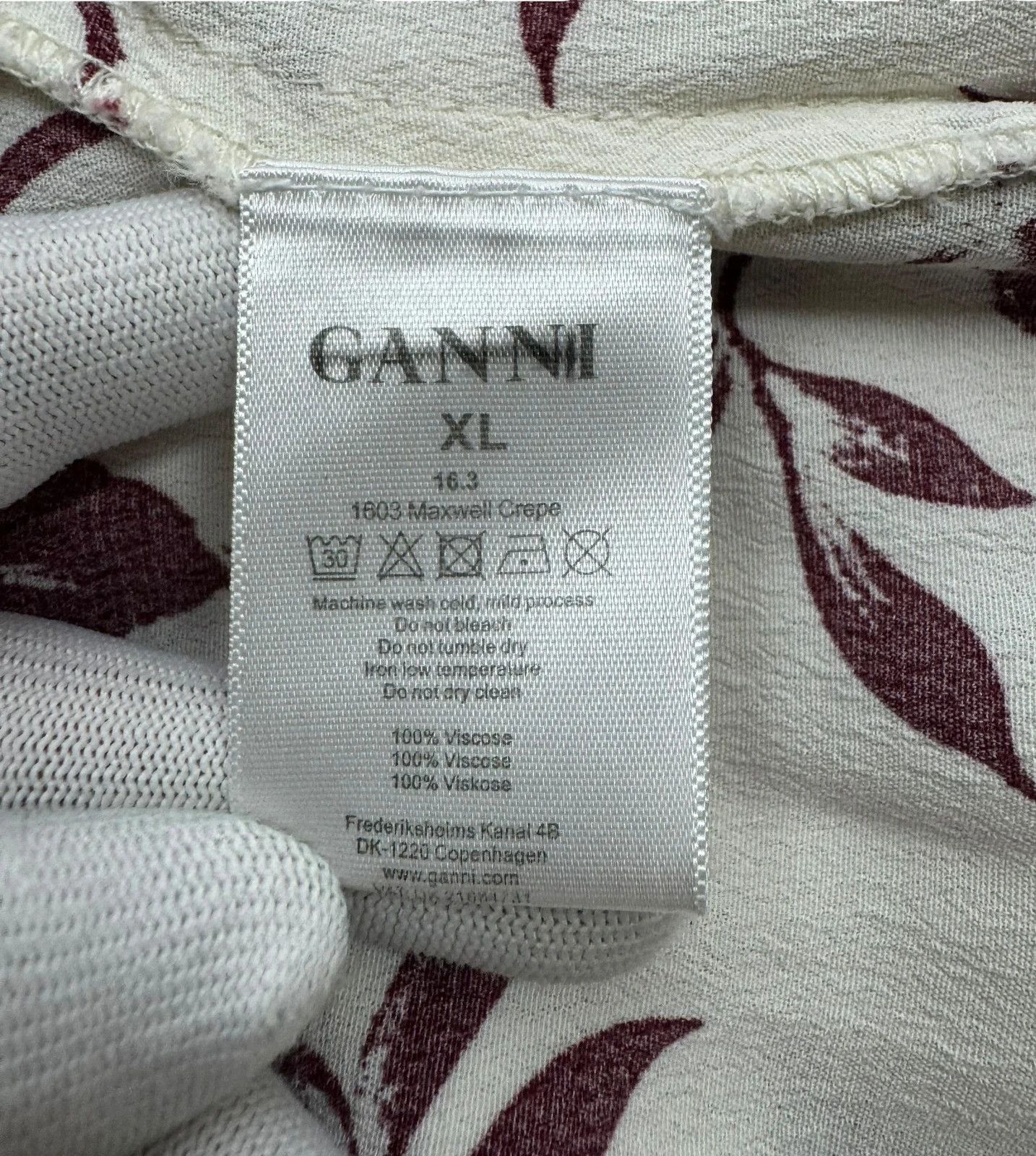 Ganni Ganni Trousers Maxwell Crepe Floral Printed size XL Size 34" / US 12 / IT 48 - 8 Thumbnail