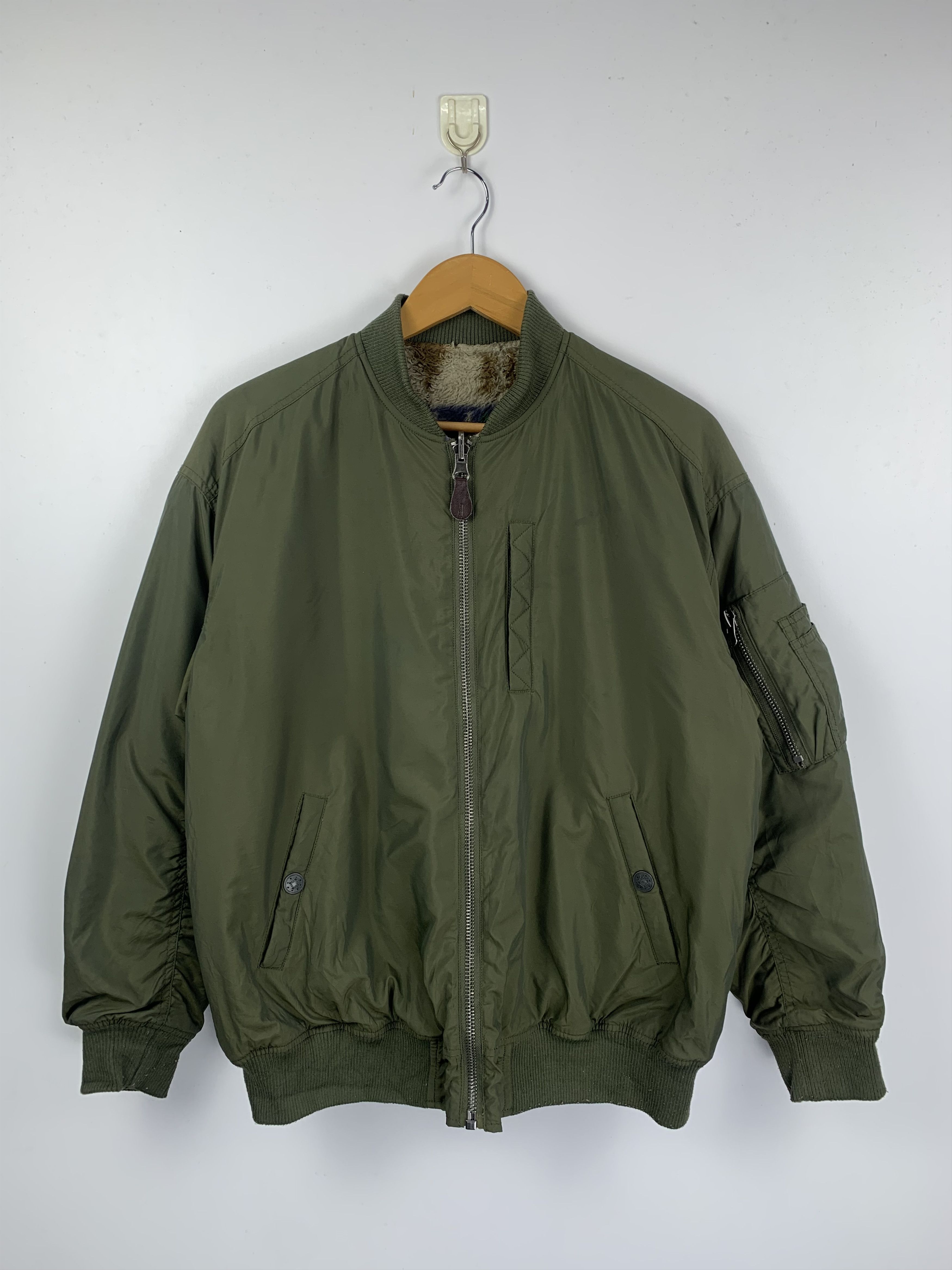Japanese Brand Vintage Titicaca Fleece Reversible Bombers Jacket DJ0989 Size US S / EU 44-46 / 1 - 8 Thumbnail