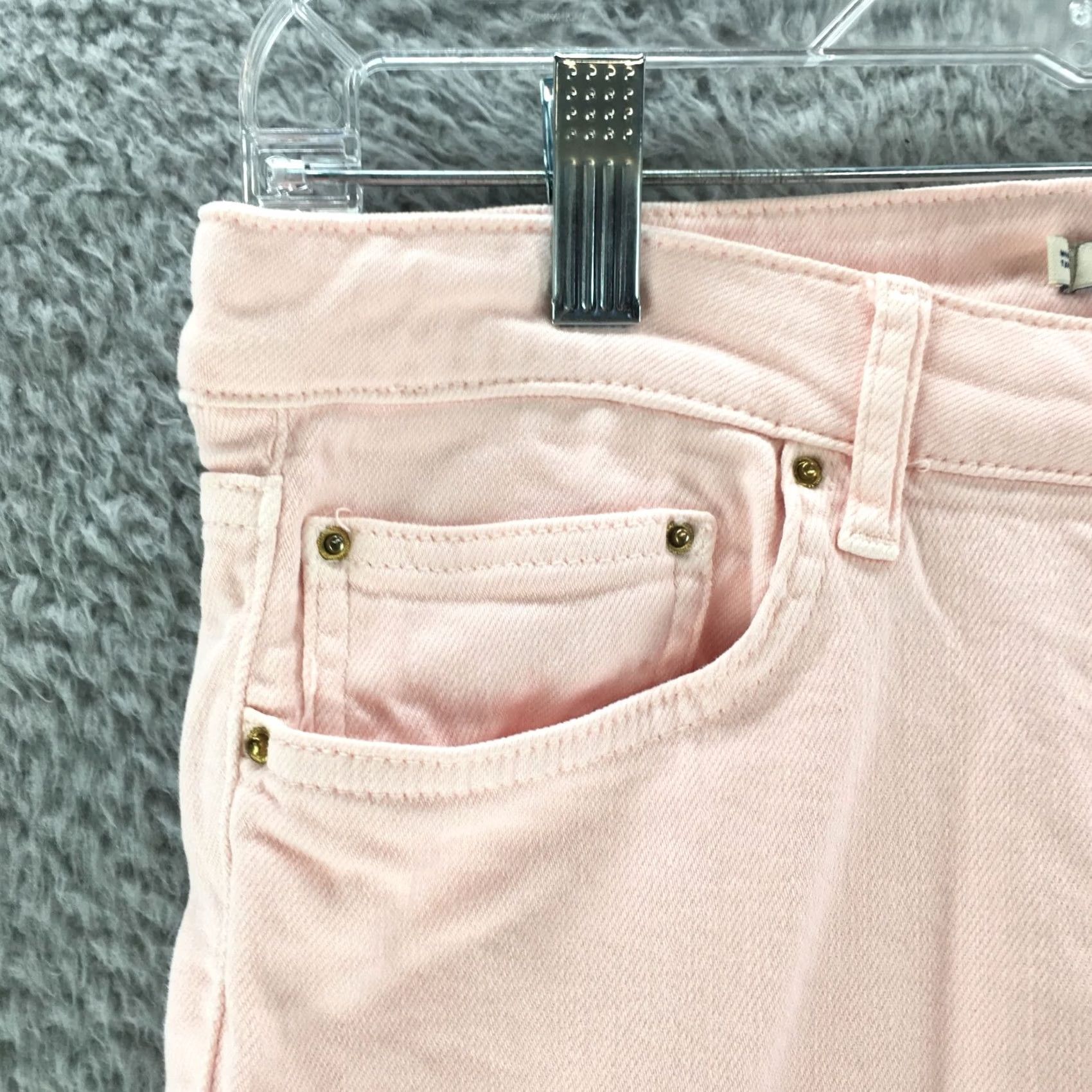Pinko Leara Woman Slim Fit Skinny Pants Womens 8 Pink Low Rise Button Zip Fly Casual Pants Size 30" / US 8 / IT 44 - 3 Thumbnail