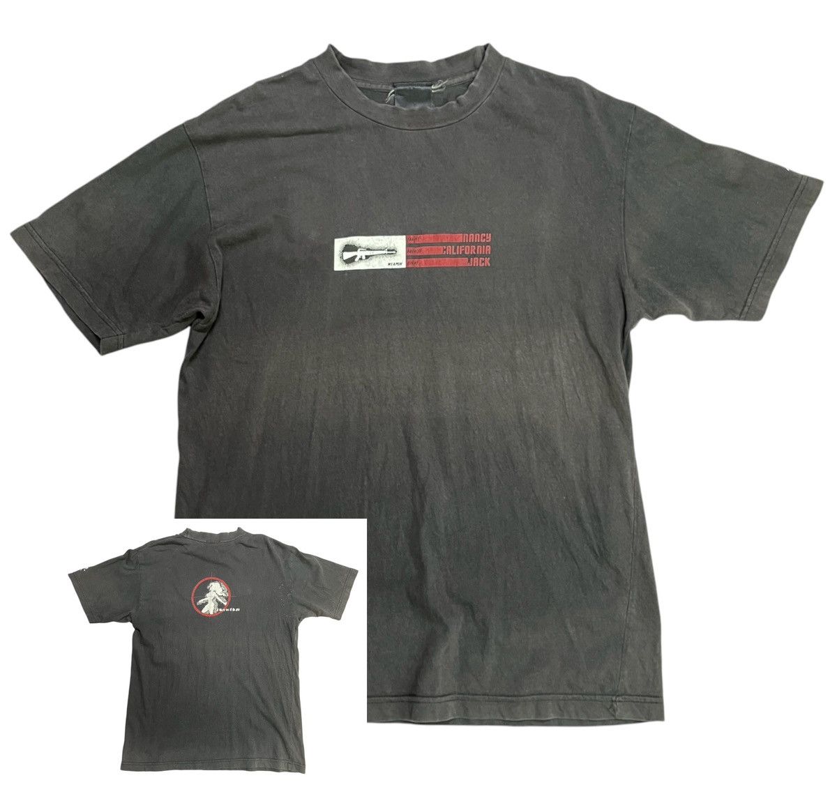 Hook-Ups × Vintage Rare Vintage Black Flys Female Target T Shirt Size US S / EU 44-46 / 1 - 1 Thumbnail