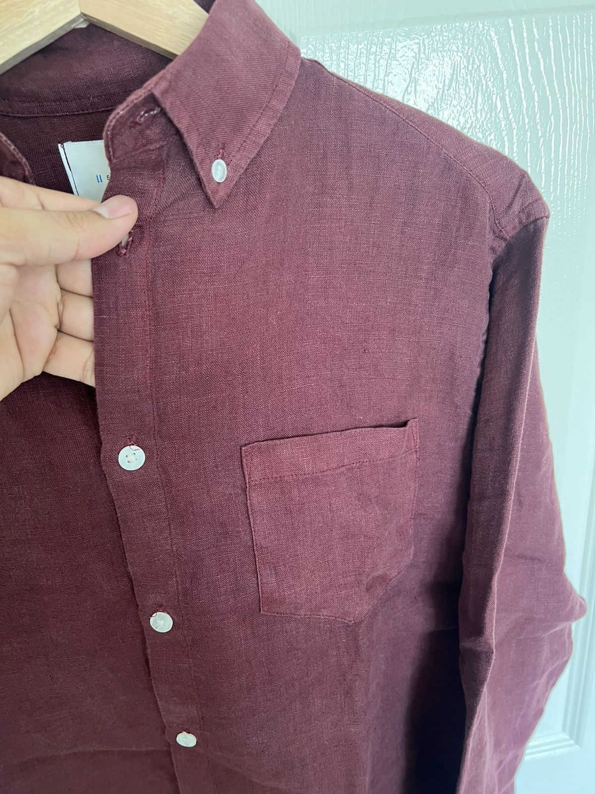 Solid and Striped Button up 100% linen shirt Size US S / EU 44-46 / 1 - 3 Thumbnail