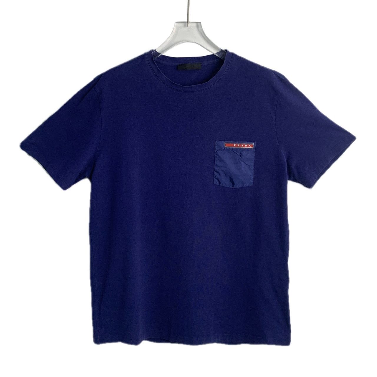 Prada Prada Pocket Red Label Cotton T-Shirt Navy (L) Size US L / EU 52-54 / 3 - 1 Thumbnail