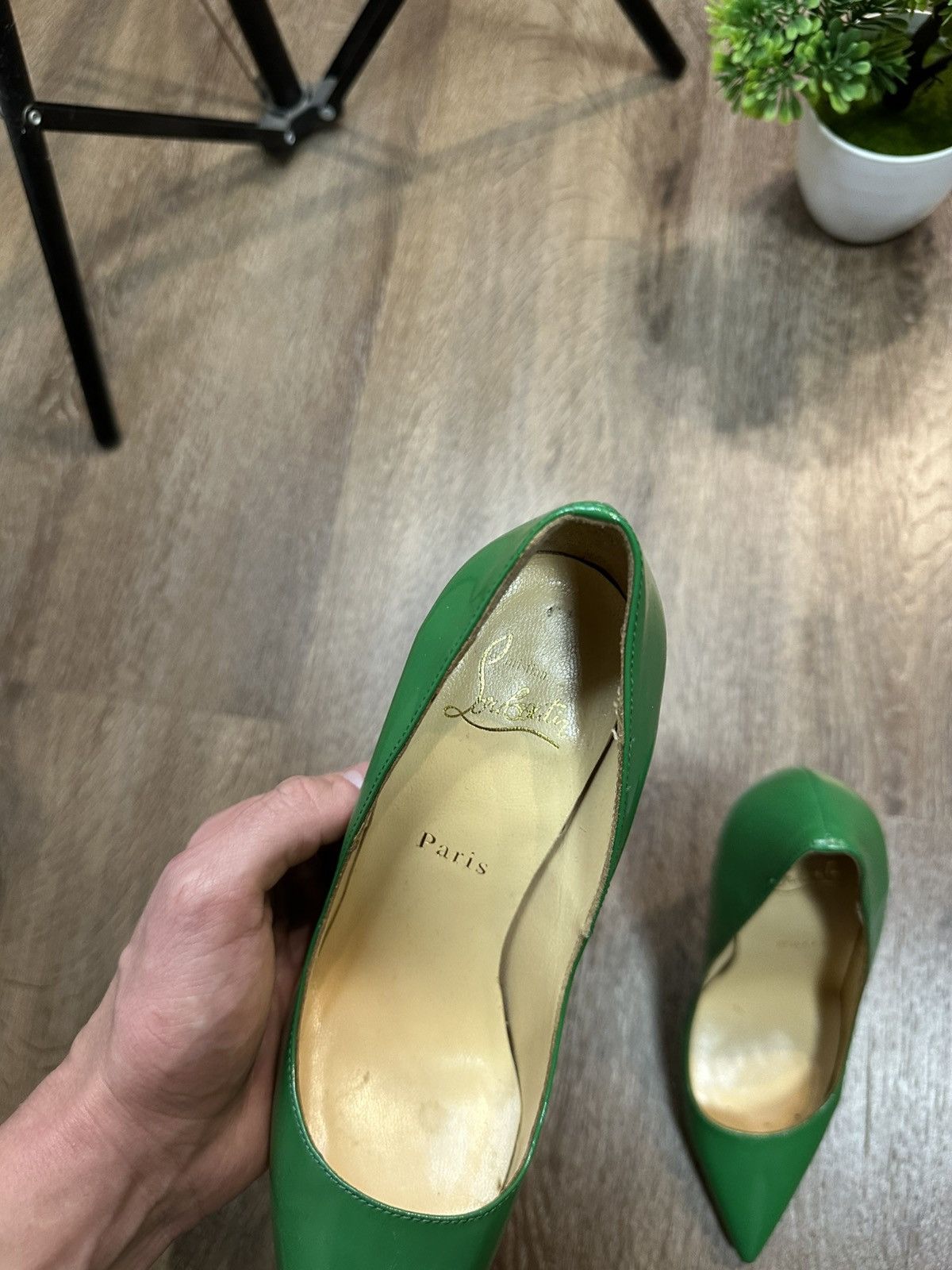 Christian Louboutin Christian Louboutin Green Patent Leather Kate Pumps Size US 6 / IT 36 - 7 Thumbnail