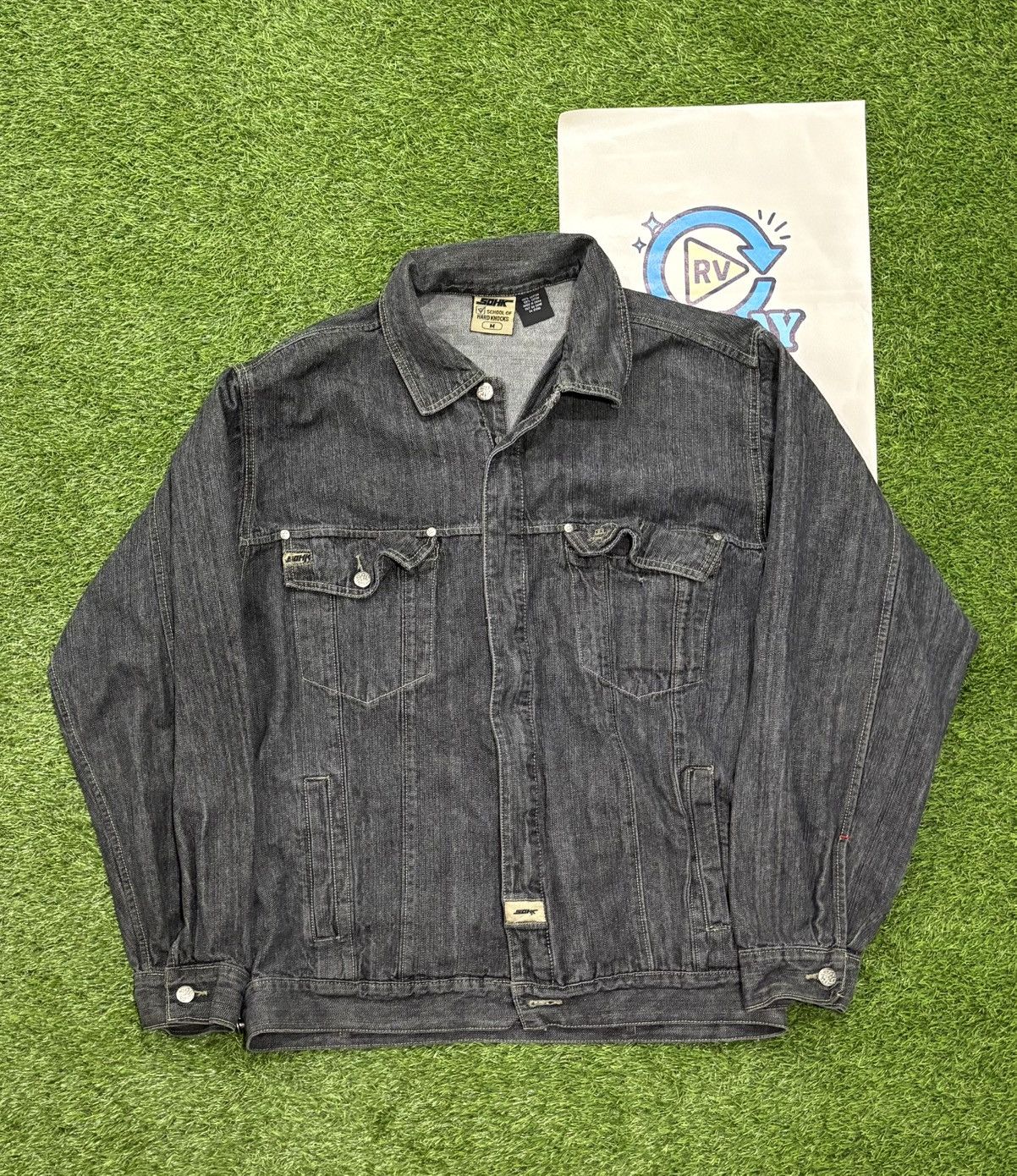 Other VINTAGE Y2K SCHOOL OF HARD KNOCKS DENIM JACKET Size US M / EU 48-50 / 2 - 1 Thumbnail