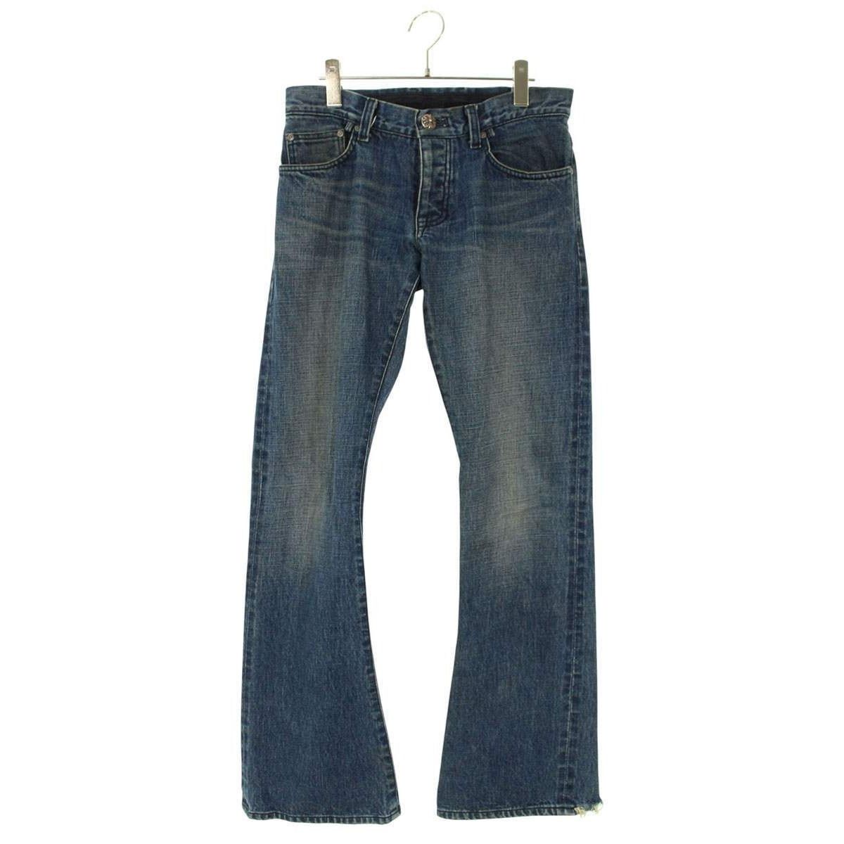 Chrome Hearts Chrome Hearts Flare Cut-off Denim Pants Size US 29 - 1 Thumbnail