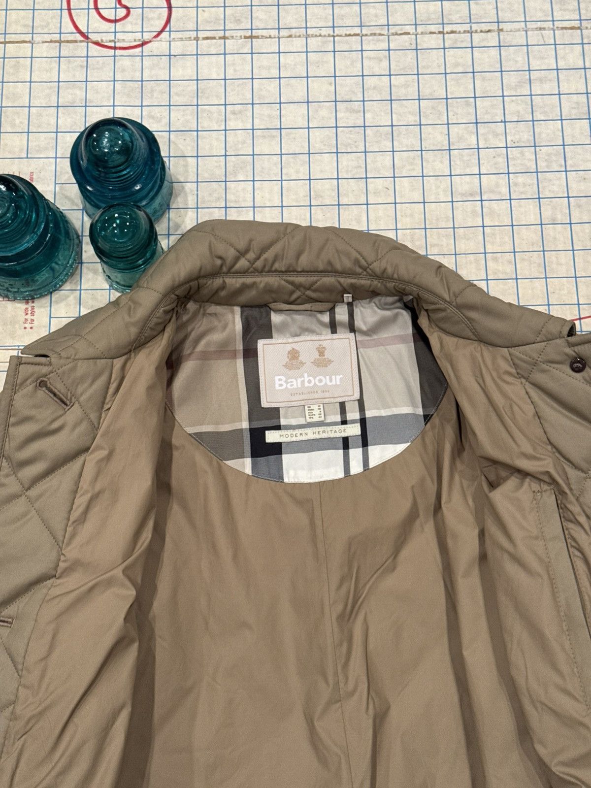 Barbour Barbour Cordelia Quilted Long Coat Women’s US Size 8 Beige Size M / US 6-8 / IT 42-44 - 8 Thumbnail