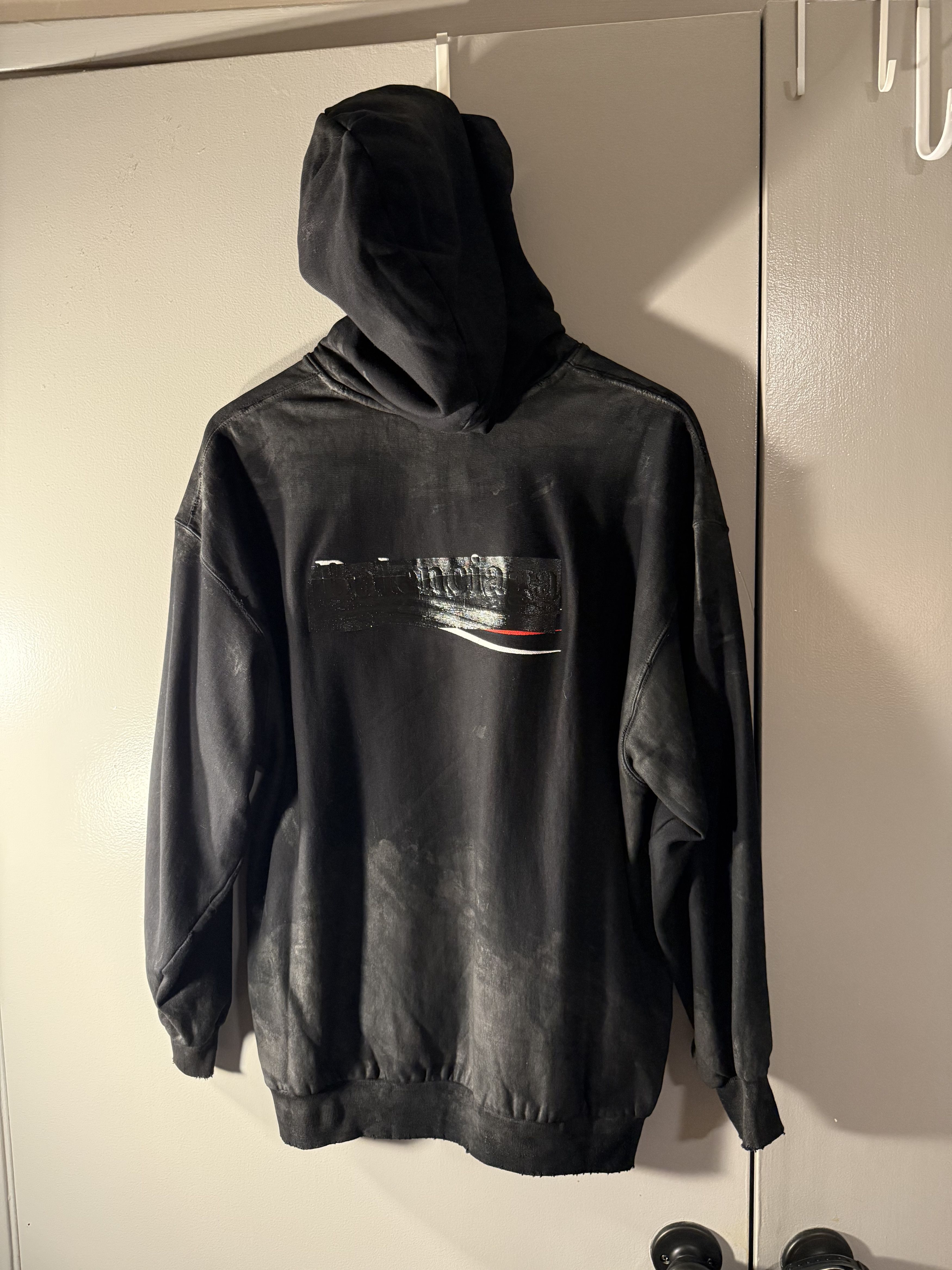 Balenciaga Mud Show Gaffer Tape Hoodie Size US S / EU 44-46 / 1 - 2 Thumbnail