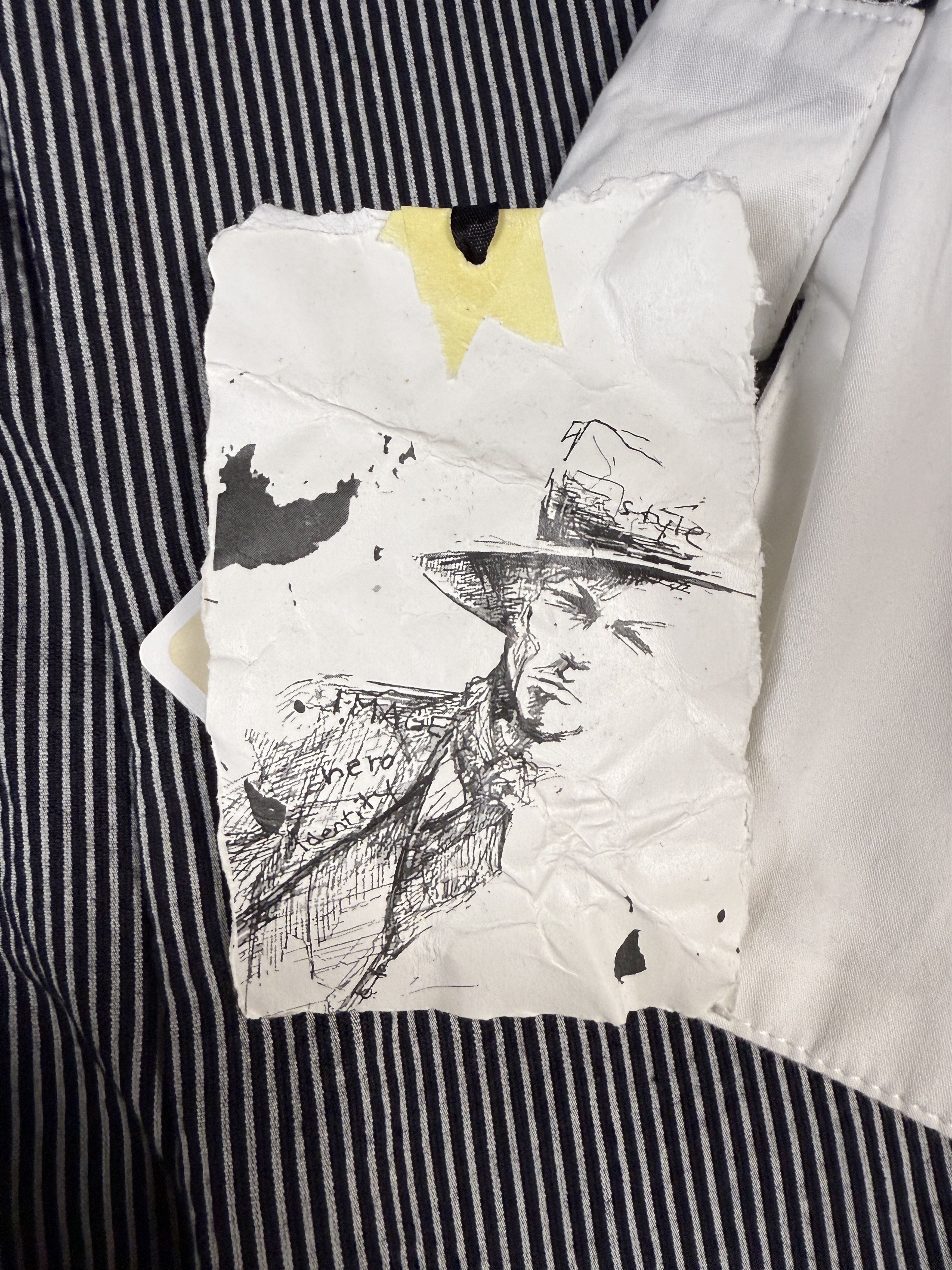 Greg Lauren $950 Greg Lauren Black/White Pinstripe Winged GL1 Size US L / EU 52-54 / 3 - 10 Thumbnail