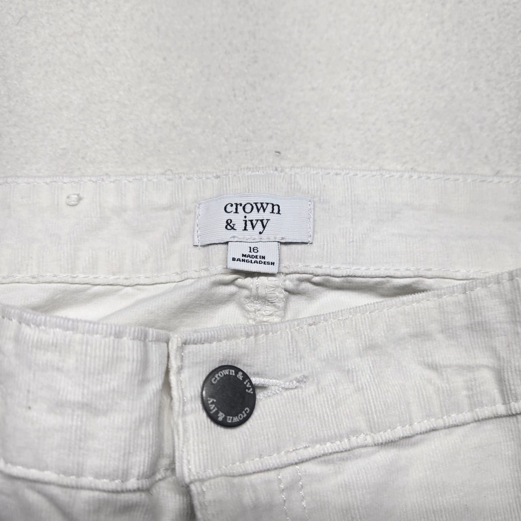 Vintage Crown & Ivy White Ankle Jeans Stretch Casual Pants Adult Women's Size 16 Pants White Stretch Casual 16 Womens Size 38" / US 16 / IT 52 - 3 Thumbnail
