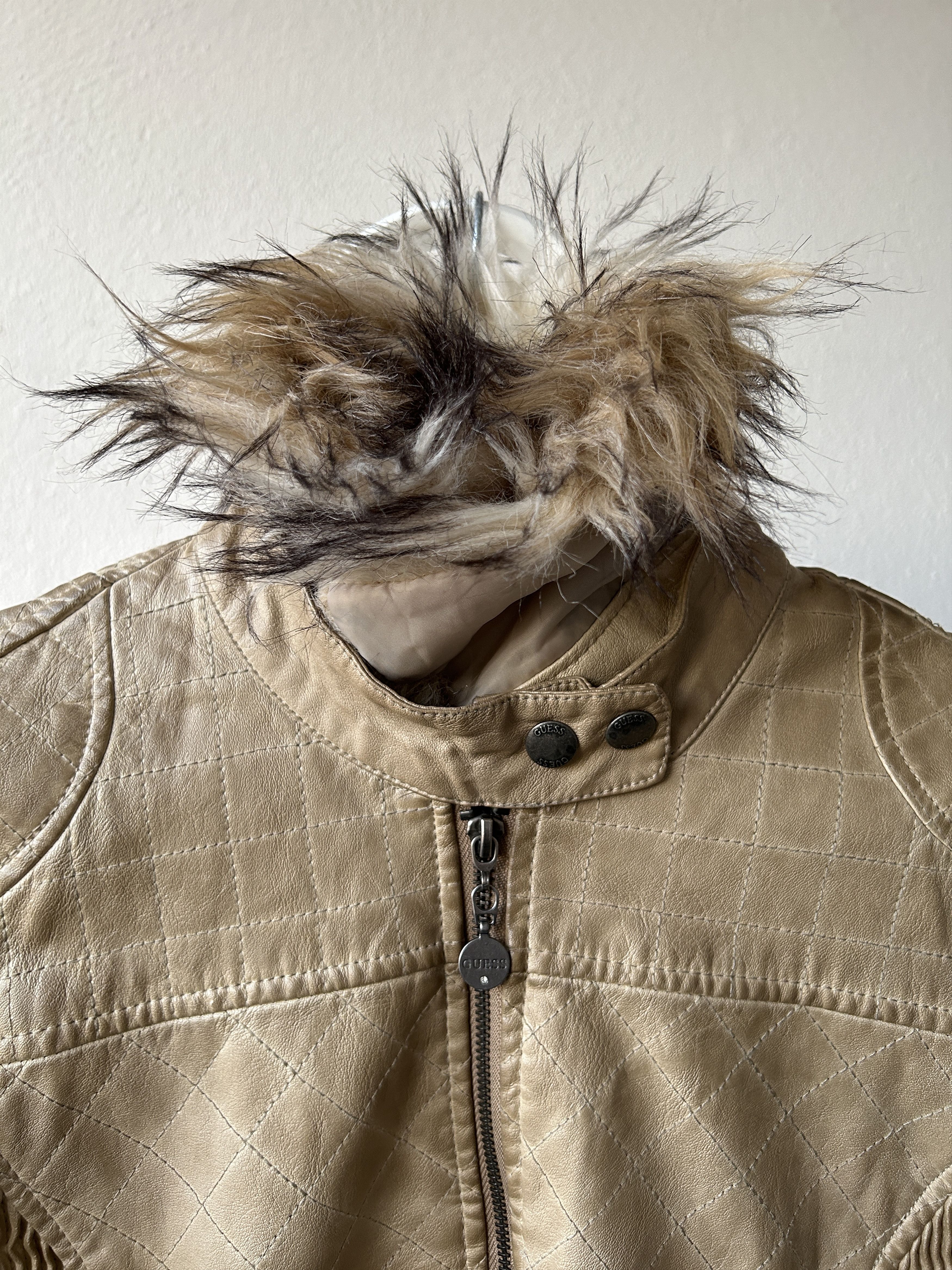 Guess Guess faux leather and faux fur biker jacket Size XS / US 0-2 / IT 36-38 - 9 Thumbnail