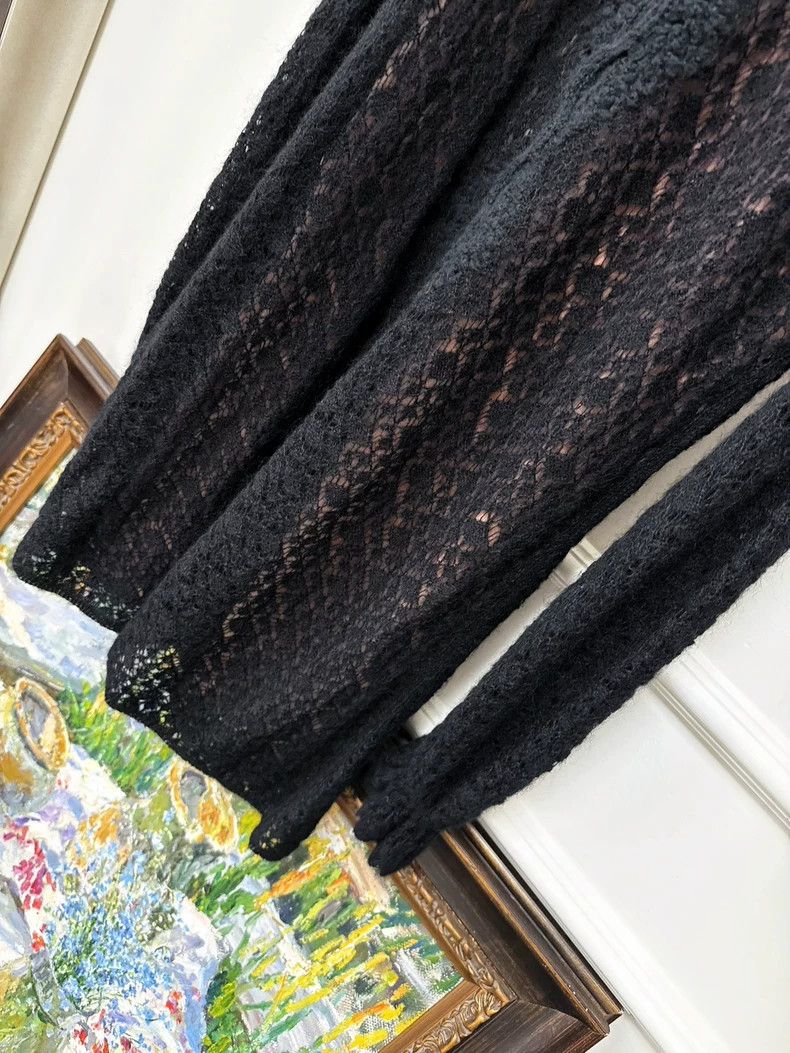 Chanel Chanel 23k autumn and winter black hollow lotus leaf sleev Size S / US 4 / IT 40 - 4 Thumbnail