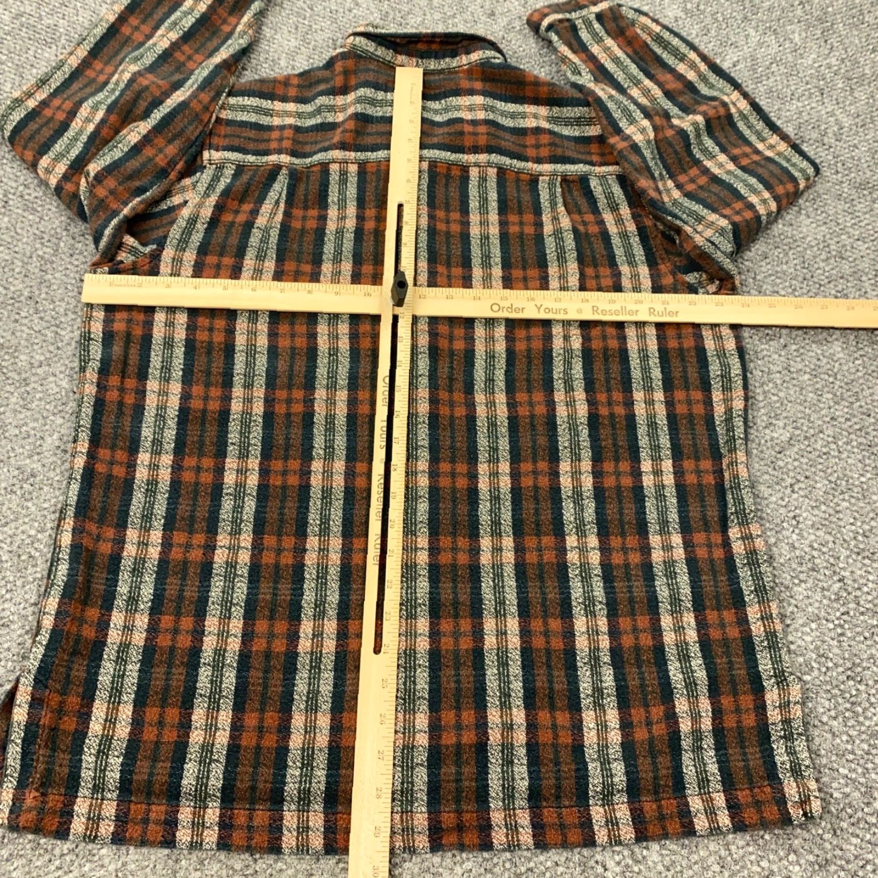 Vintage Alaska Womens Shirt XL Brown Plaid Button-Up 3/4 Sleeve Casual Shirt Top Size XL / US 12-14 / IT 48-50 - 5 Thumbnail