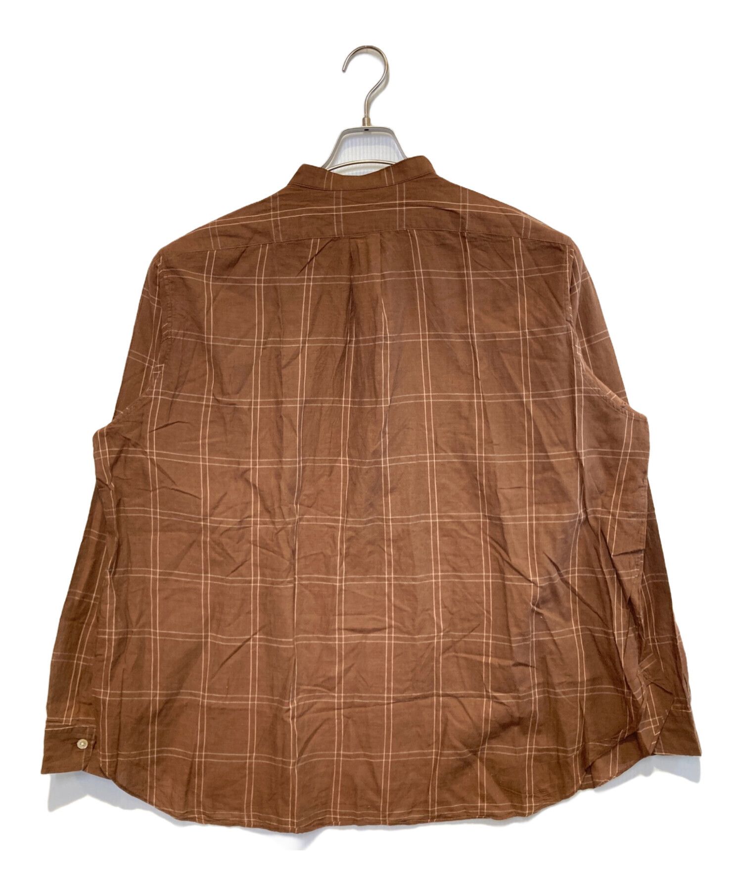 AURALEE SUPER LIGHT CHECK BIG PULLOVER SHIRT 4